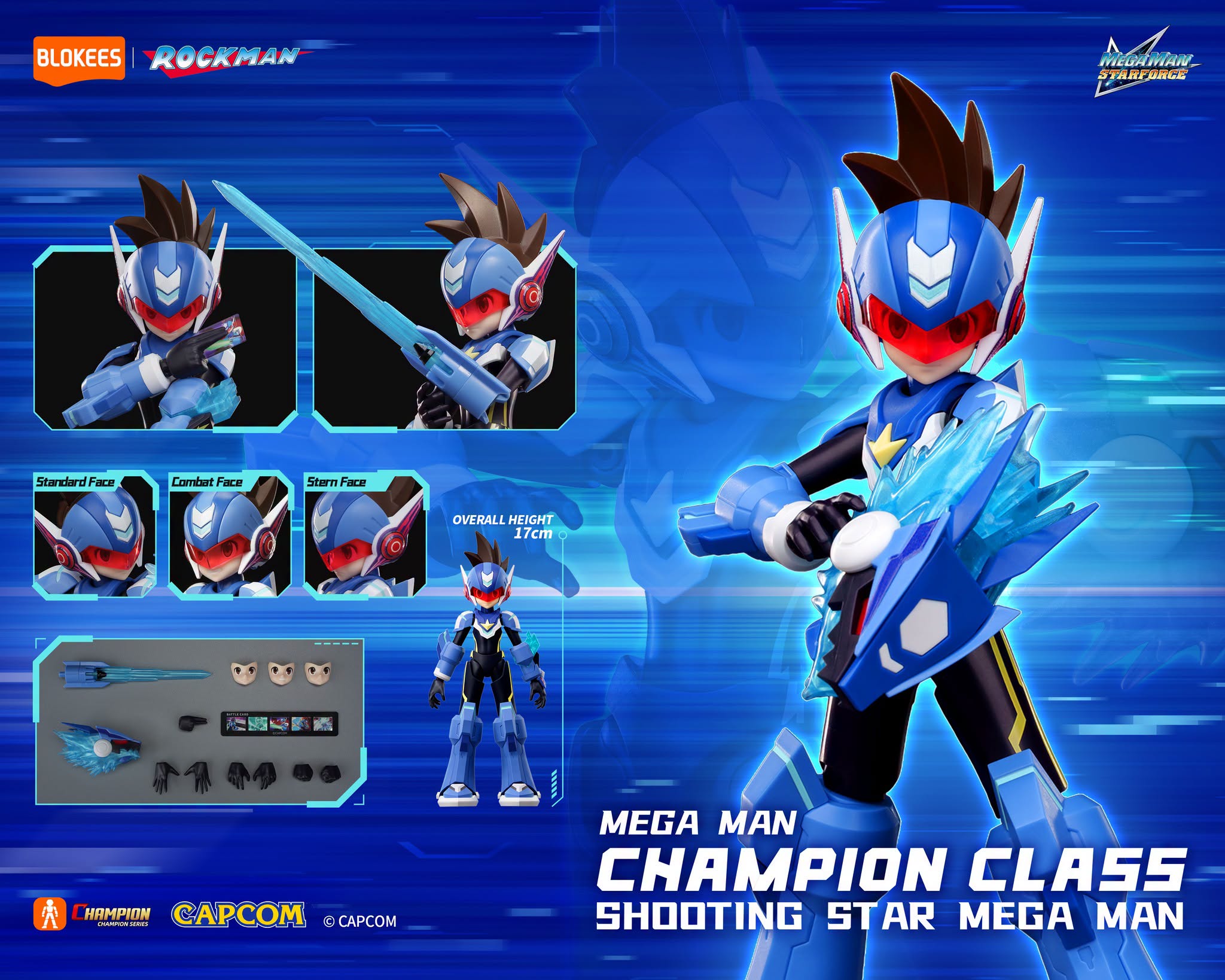 IN-STOCK Blokees - Mega Man Star Force (Shooting Star) - Champion Class - Star Force (Shooting Star) Mega Man