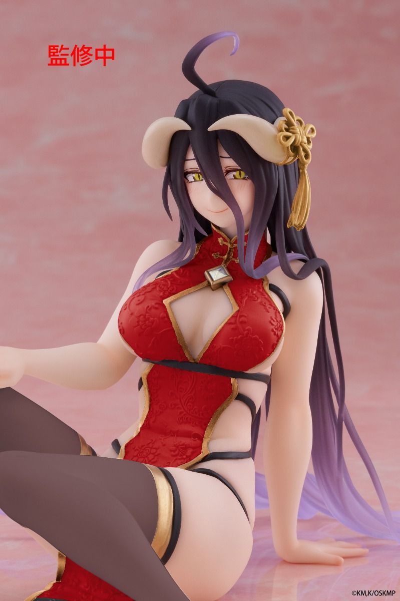PRE-ORDER Taito - Overlord Desktop Cute Figure - Albedo: Chinese Dress Ver. Renewal