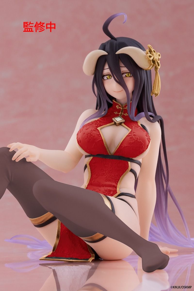 PRE-ORDER Taito - Overlord Desktop Cute Figure - Albedo: Chinese Dress Ver. Renewal