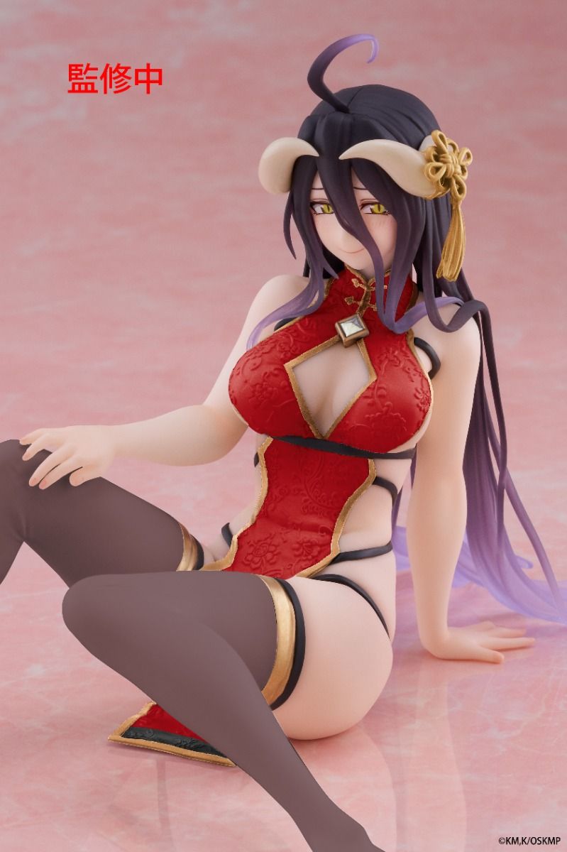 PRE-ORDER Taito - Overlord Desktop Cute Figure - Albedo: Chinese Dress Ver. Renewal