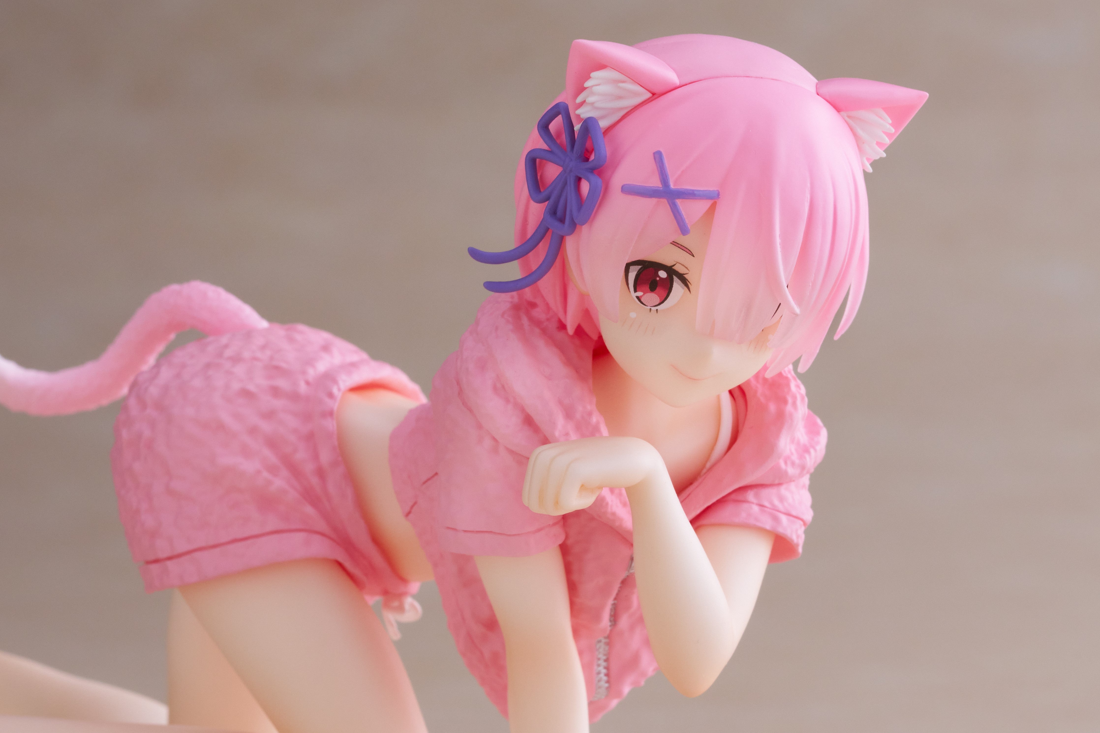 PRE-ORDER Taito - Re:ZERO -Starting Life in Another World- Desktop Cute Figure - Ram: Cat Roomwear Ver.