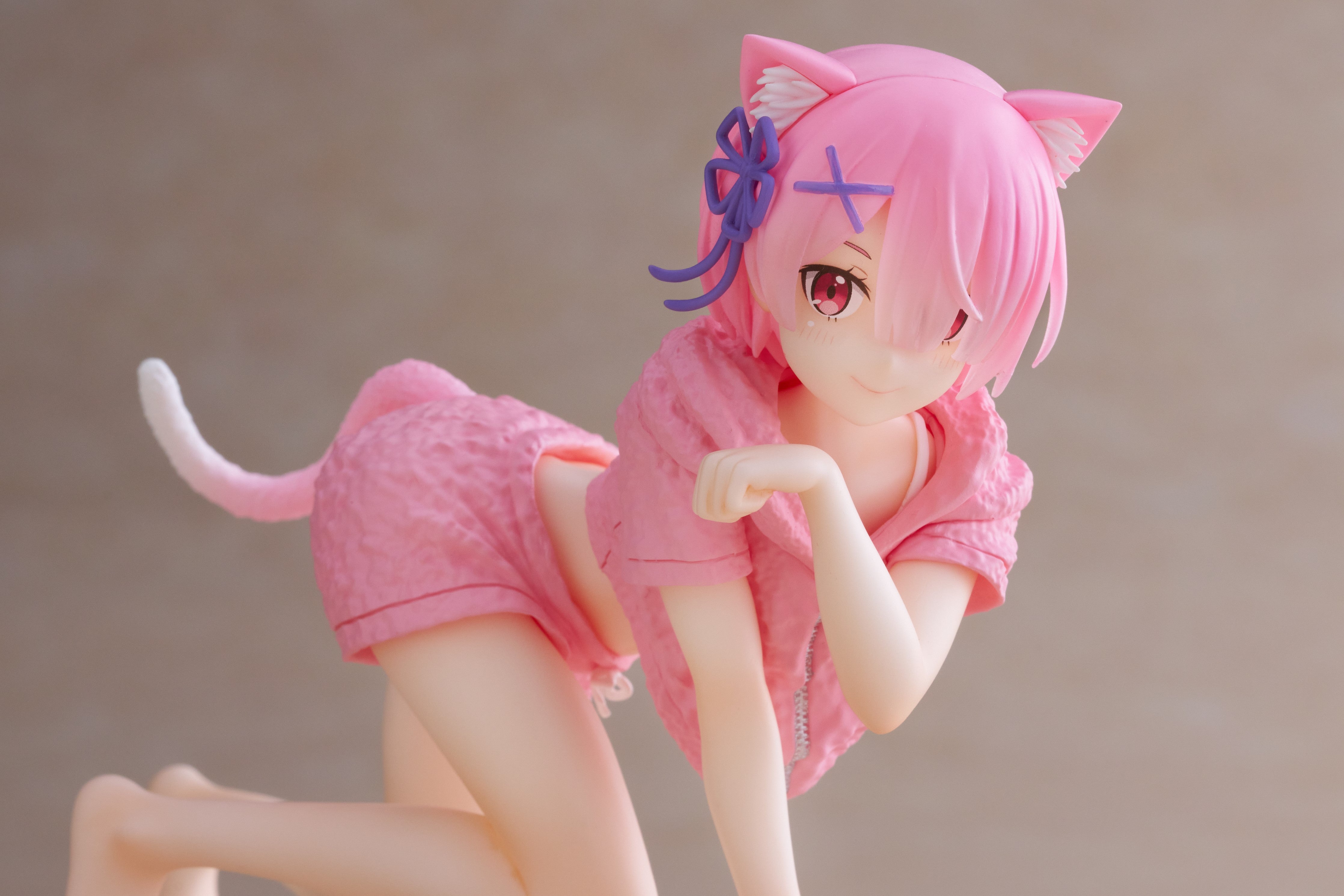 PRE-ORDER Taito - Re:ZERO -Starting Life in Another World- Desktop Cute Figure - Ram: Cat Roomwear Ver.