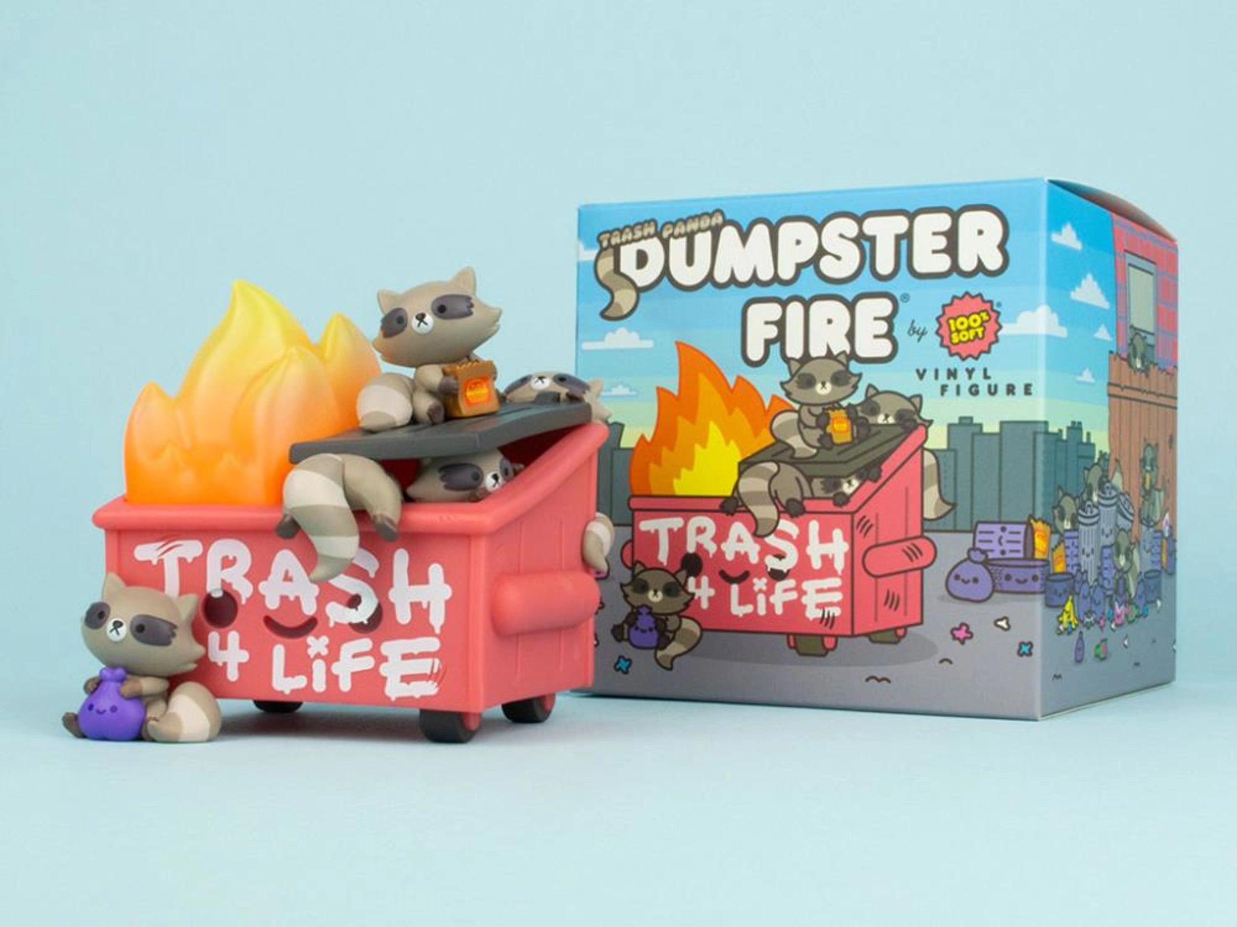 PRE-ORDER 100% Soft - Dumpster Fire - Trash Panda Dumpster Fire
