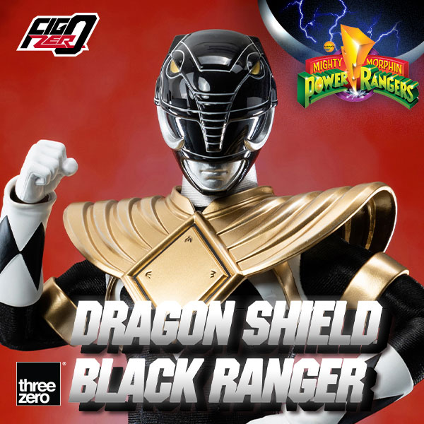 PRE-ORDER threezero - FigZero - Mighty Morphin Power Rangers - Dragon Shield Black Ranger 1/6