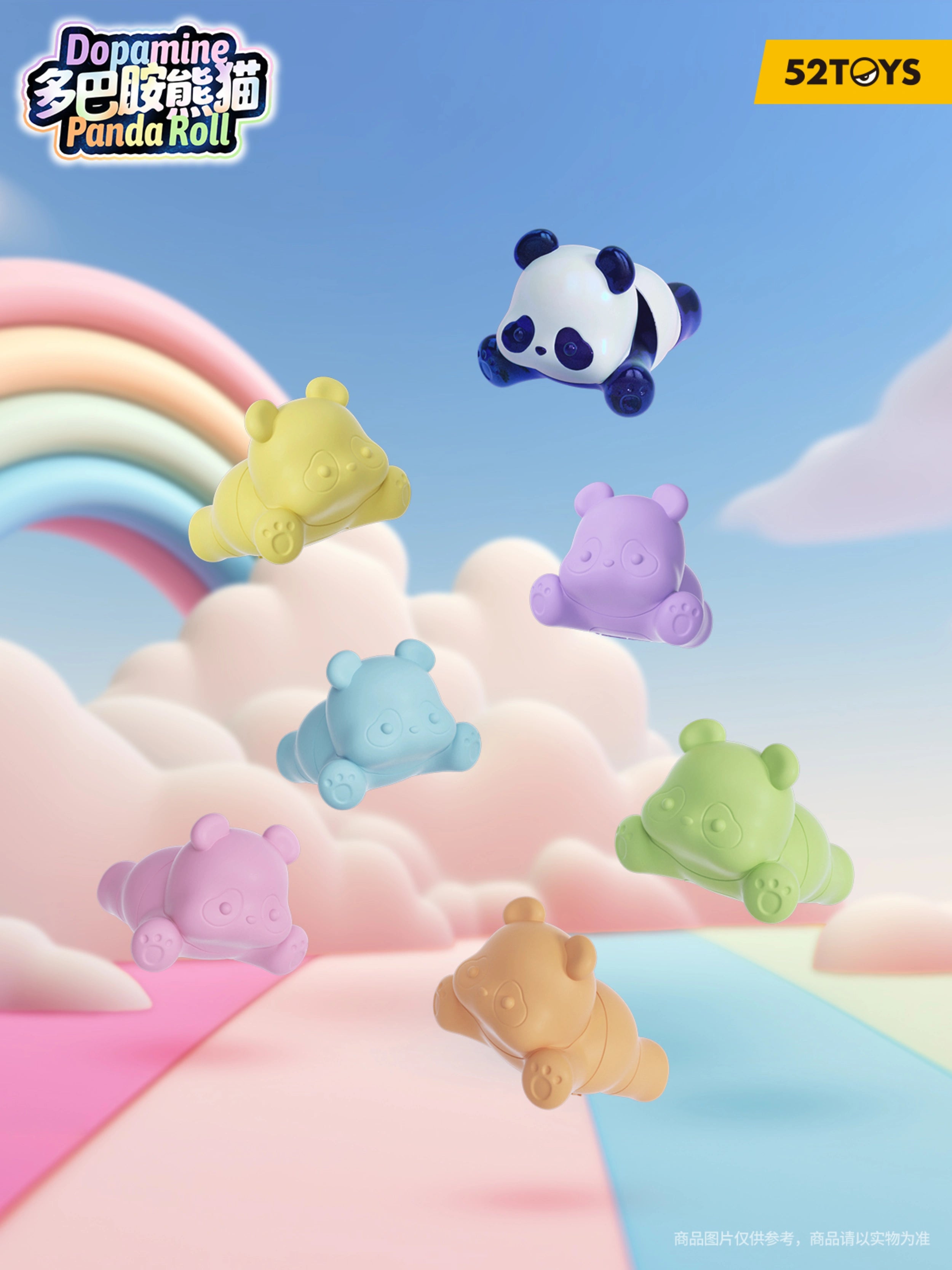 PRE-ORDER 52Toys - Panda Roll - Dopamine Pandas [Box of 6]