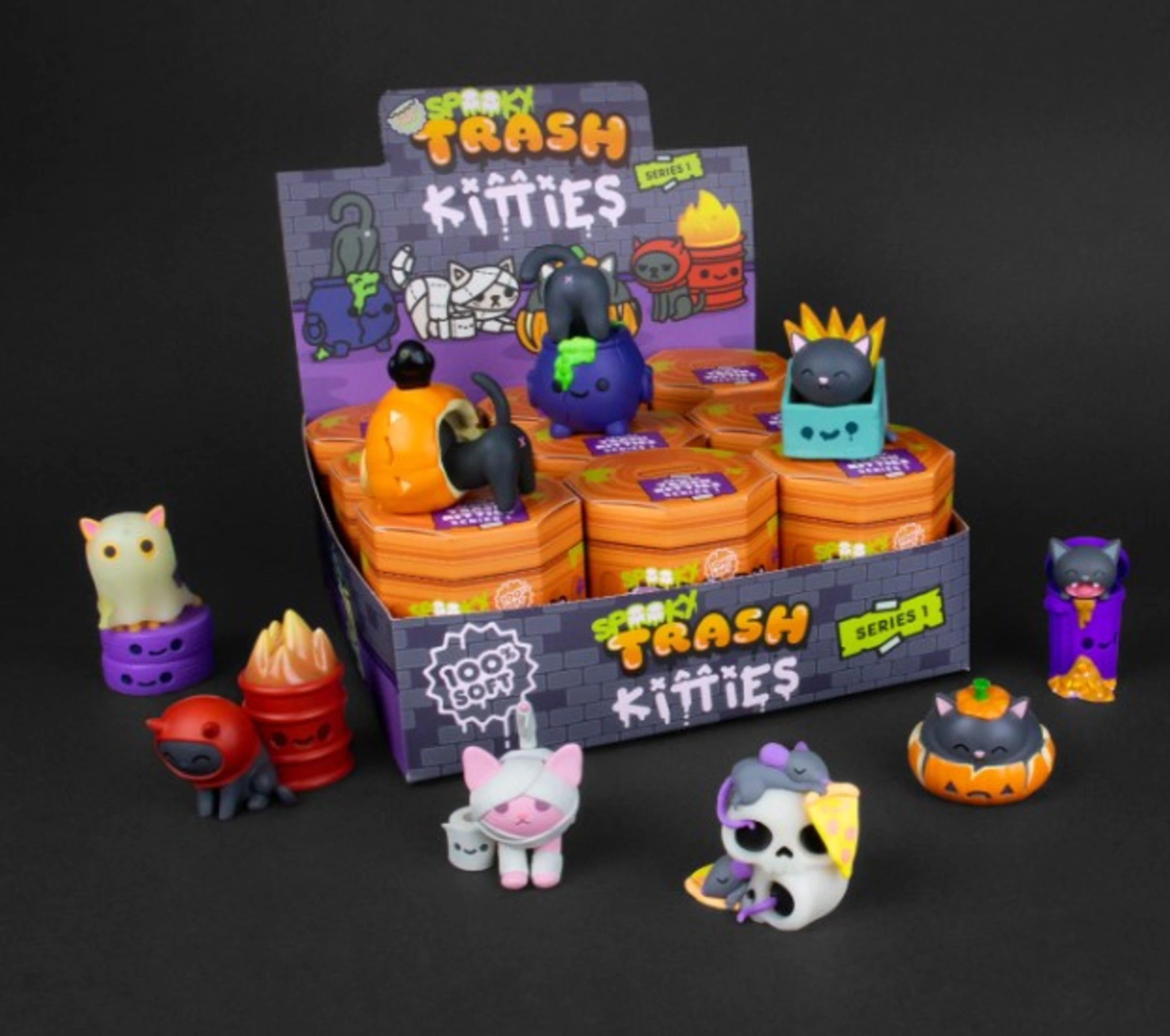 IN-STOCK 100% Soft - Spooky Trash Kitties  Series 1