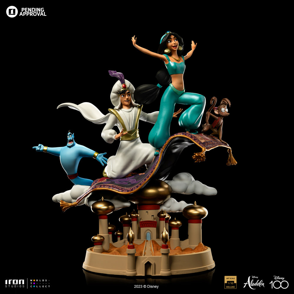 PRE-ORDER Iron Studios - Art Scale - Disney 100th - Deluxe Aladdin and Jasmine  1/10