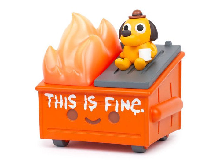 IN-STOCK 100soft - Dumpster Fire Vinyl Figure: This Is Fine Edition