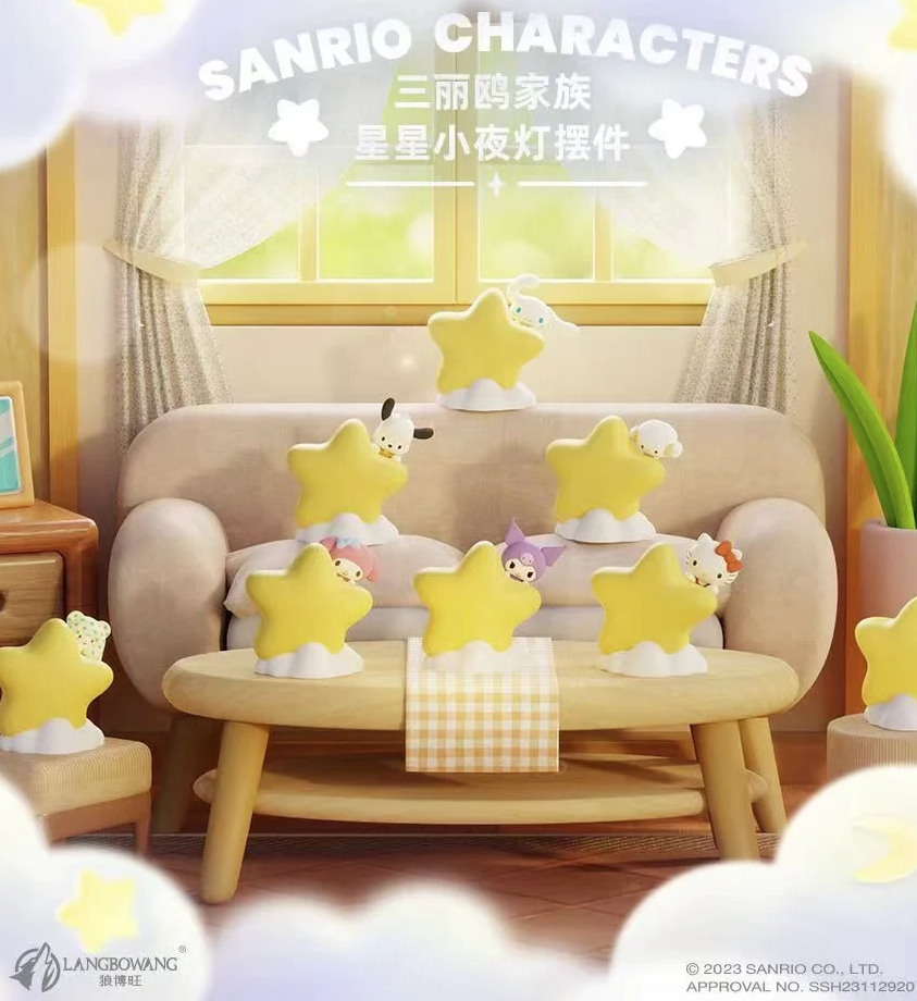 IN-STOCK Miniso - Sanrio Characters - Family Star Night Light