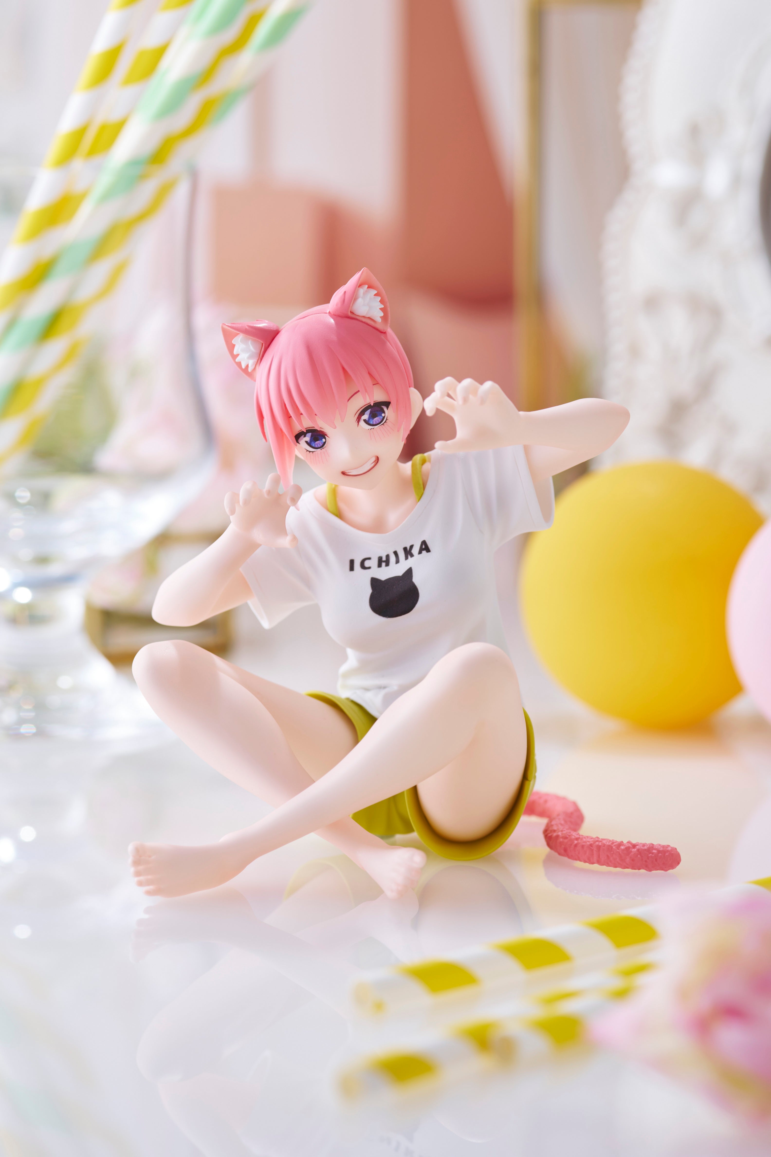 IN-STOCK Taito - The Quintessential Quintuplets 2 Desktop Cute Figure - Ichika Nakano: Newley Written Cat Roomwear Ver.