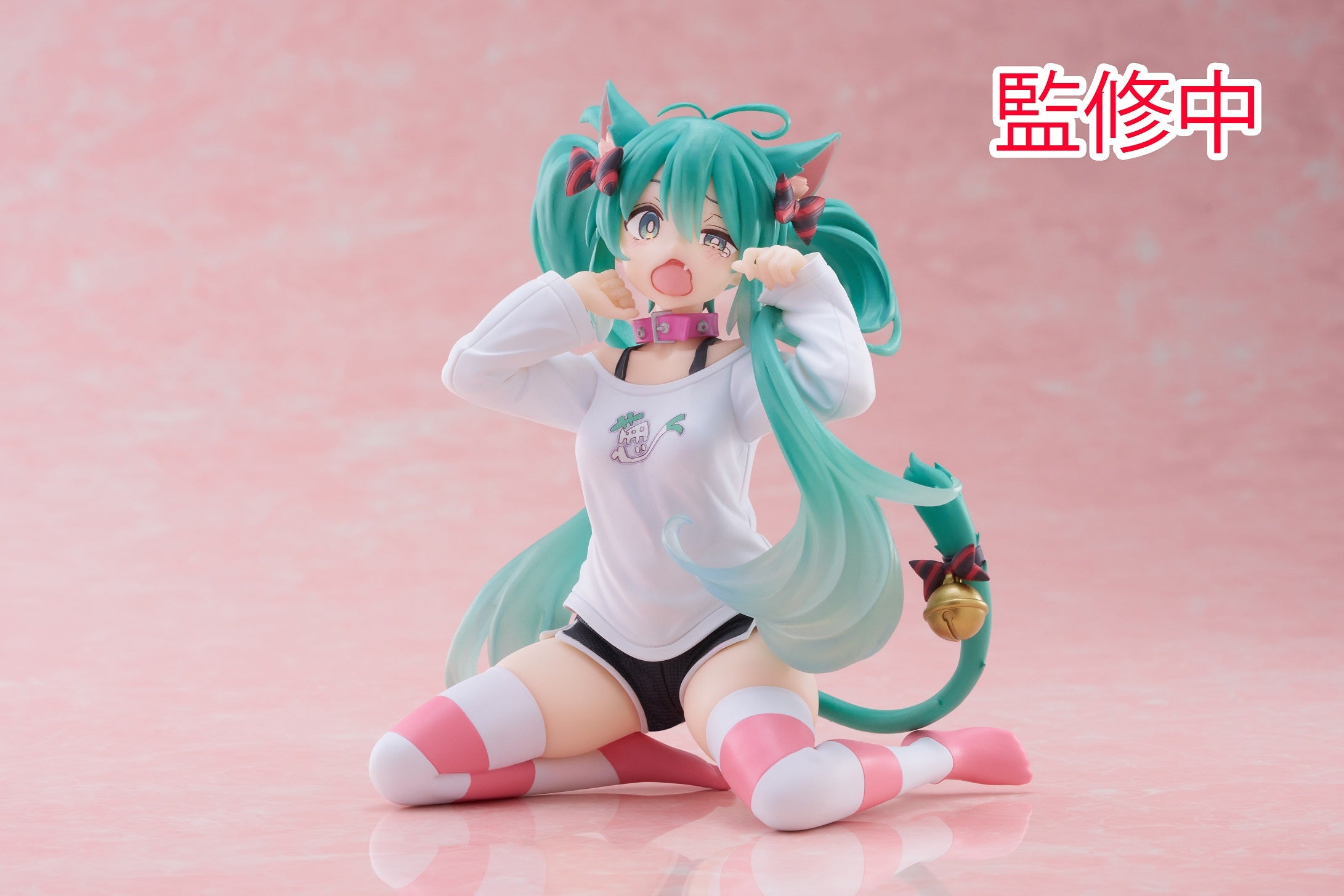 IN-STOCK Taito - Vocaloid  Desktop Cute Figure - Hatsune Miku: Nekomimi T-Shirt ver.