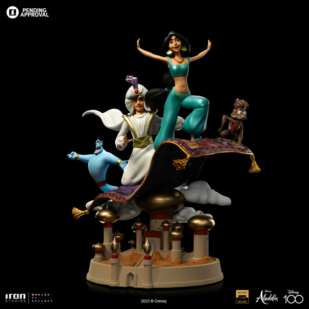 PRE-ORDER Iron Studios - Art Scale - Disney 100th - Deluxe Aladdin and Jasmine  1/10