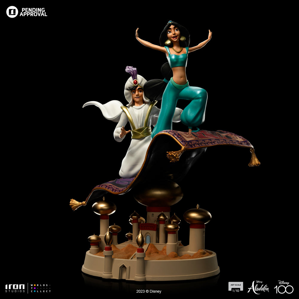 PRE-ORDER Iron Studios - Art Scale - Disney 100th - Aladdin and Jasmine  1/10