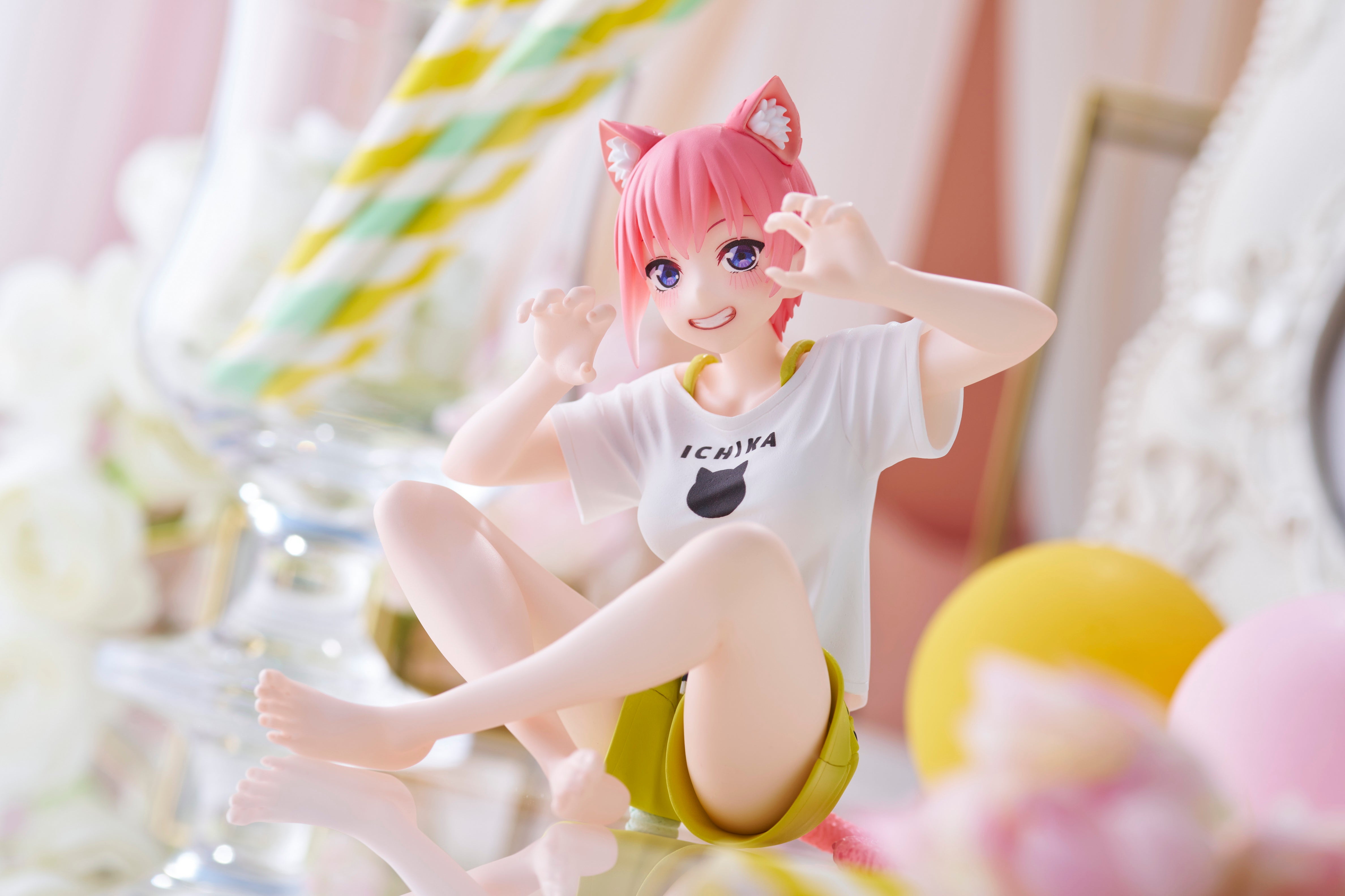 IN-STOCK Taito - The Quintessential Quintuplets 2 Desktop Cute Figure - Ichika Nakano: Newley Written Cat Roomwear Ver.