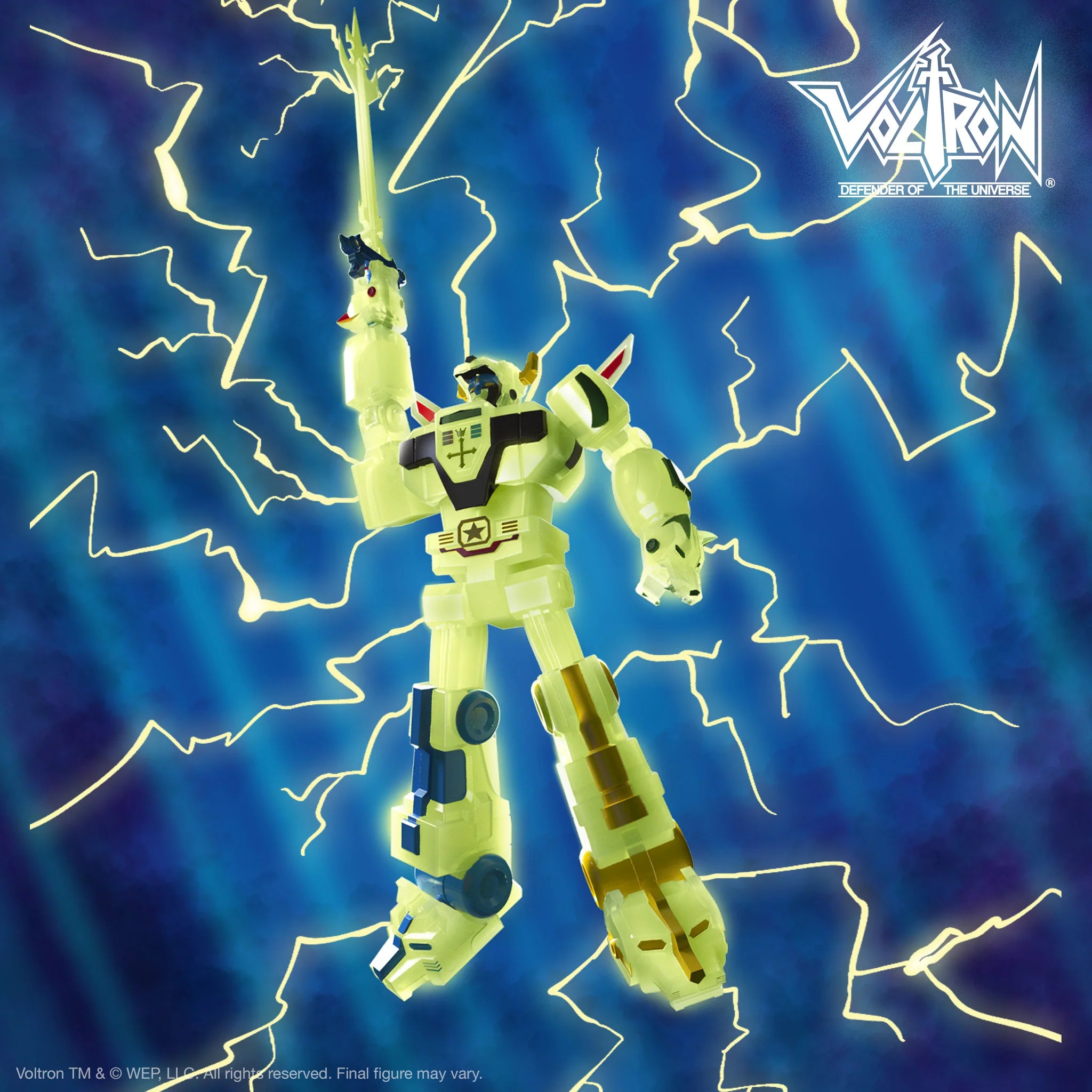 PRE-ORDER Super7 - 7-inch Action Figure - Voltron Defender of the Galaxy ULTIMATES! - Volton: Lightning Glow