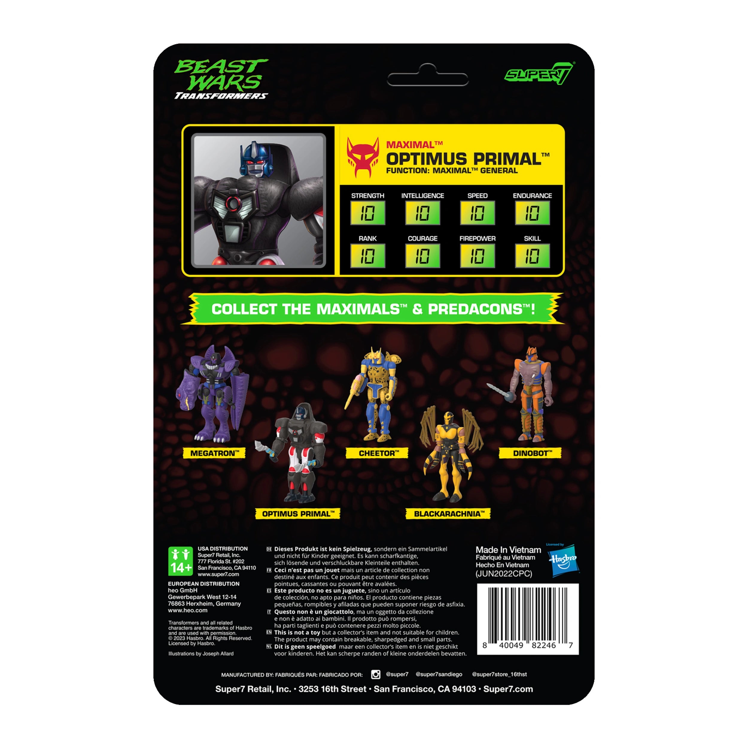 PRE-ORDER ReAction - Transformers: Beast Wars - Optimus Primal