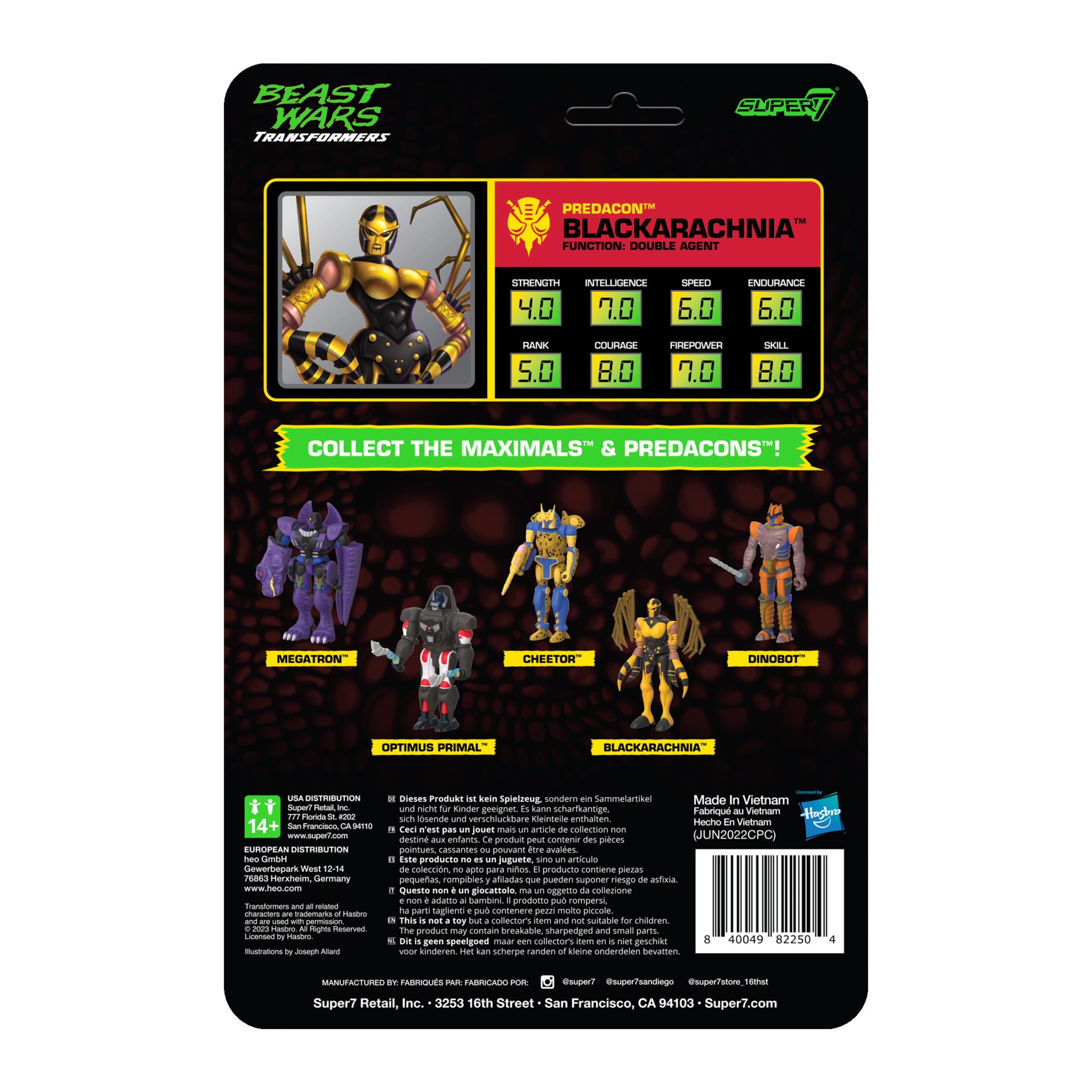 PRE-ORDER ReAction - Transformers: Beast Wars - Blackarachnia