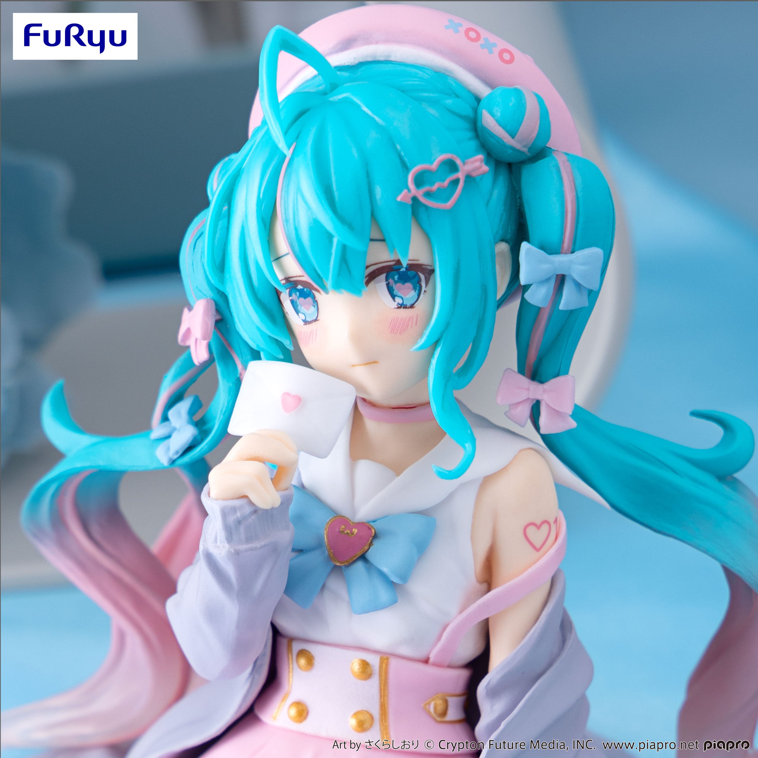 IN-STOCK FuRyu - Vocaloid Noodle Stopper Figure - Hatsune Miku: Koisuru Sailor Fuku Gray Ver.