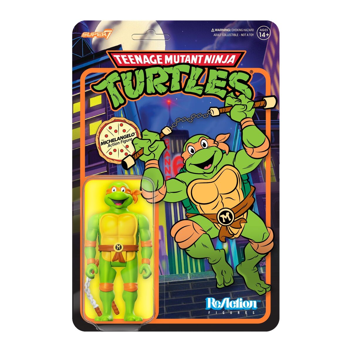 PRE-ORDER Super7 - ReAction - Teenage Mutant Ninja Turtles - Toon Michelangelo
