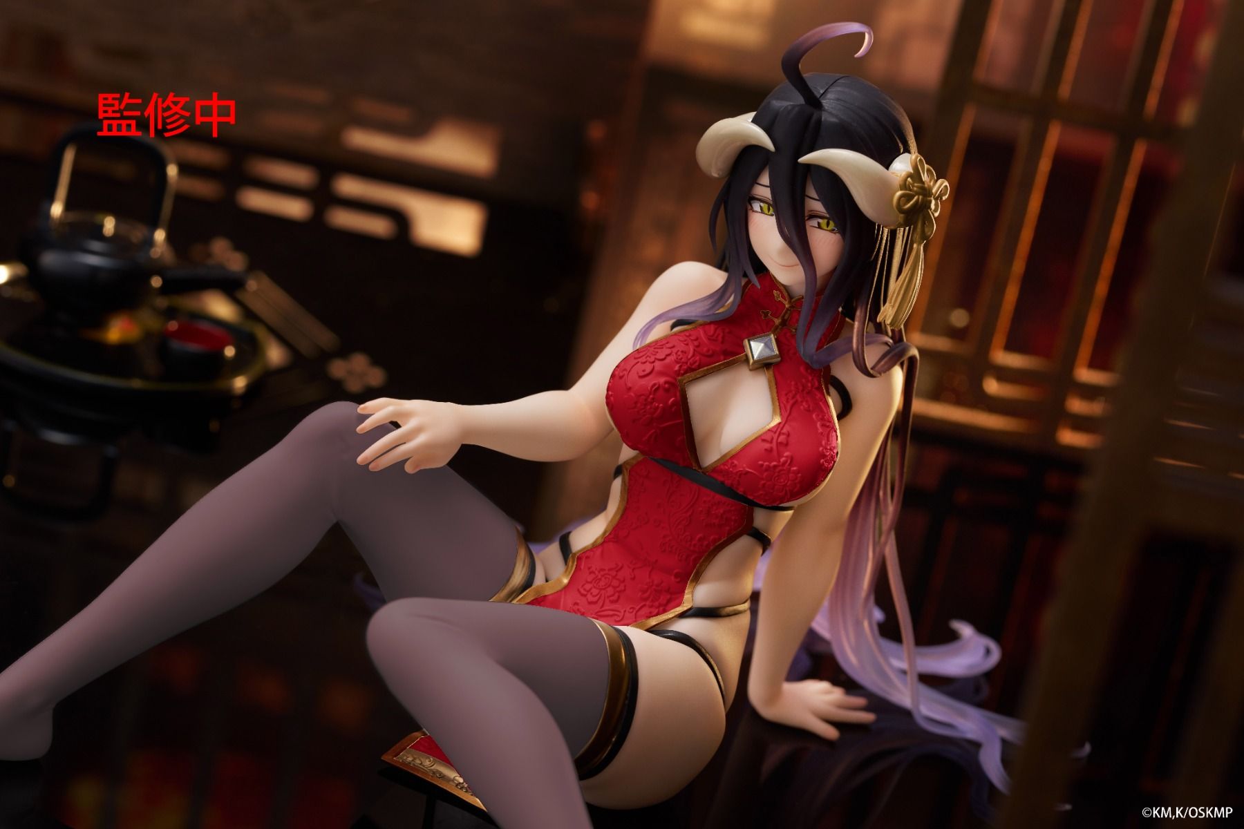 PRE-ORDER Taito - Overlord Desktop Cute Figure - Albedo: Chinese Dress Ver. Renewal
