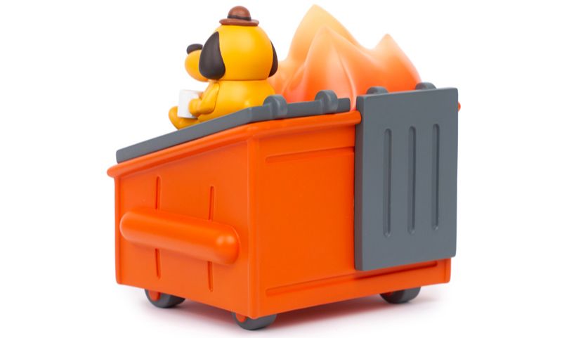 IN-STOCK 100soft - Dumpster Fire Vinyl Figure: This Is Fine Edition