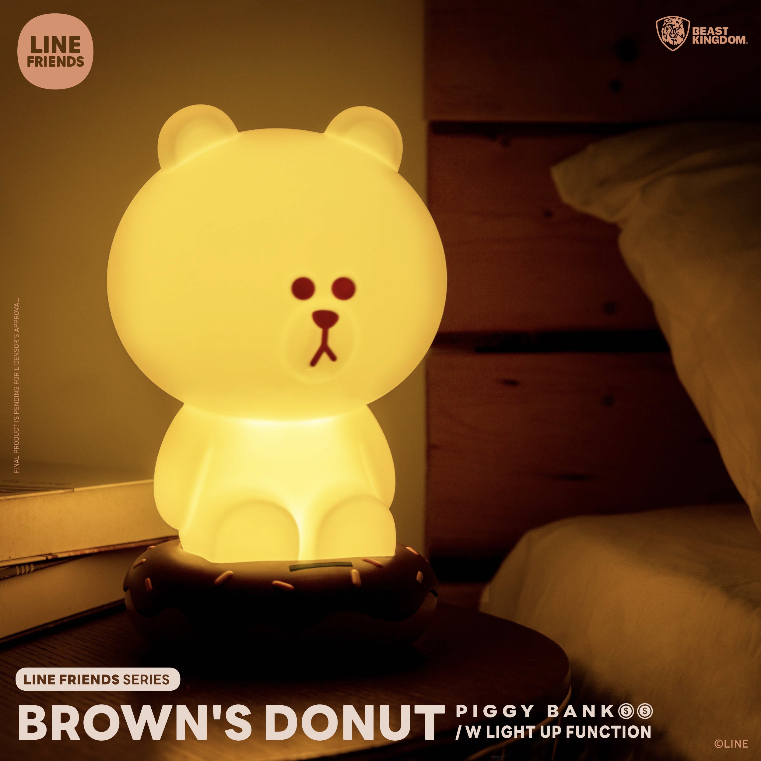 PRE-ORDER LINE Friends - Brown's Donut Piggy Bank w/ Light Up Function