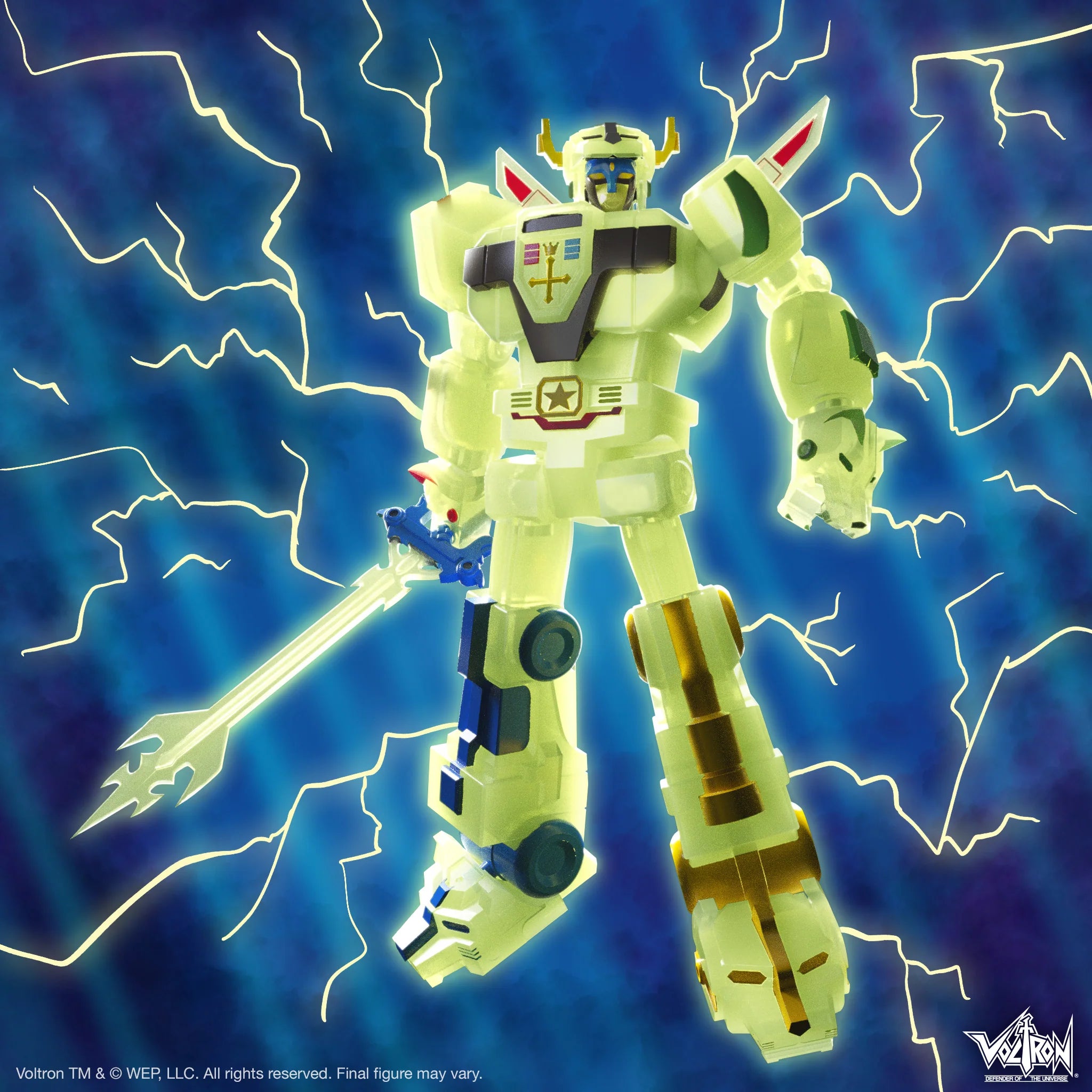 PRE-ORDER Super7 - 7-inch Action Figure - Voltron Defender of the Galaxy ULTIMATES! - Volton: Lightning Glow