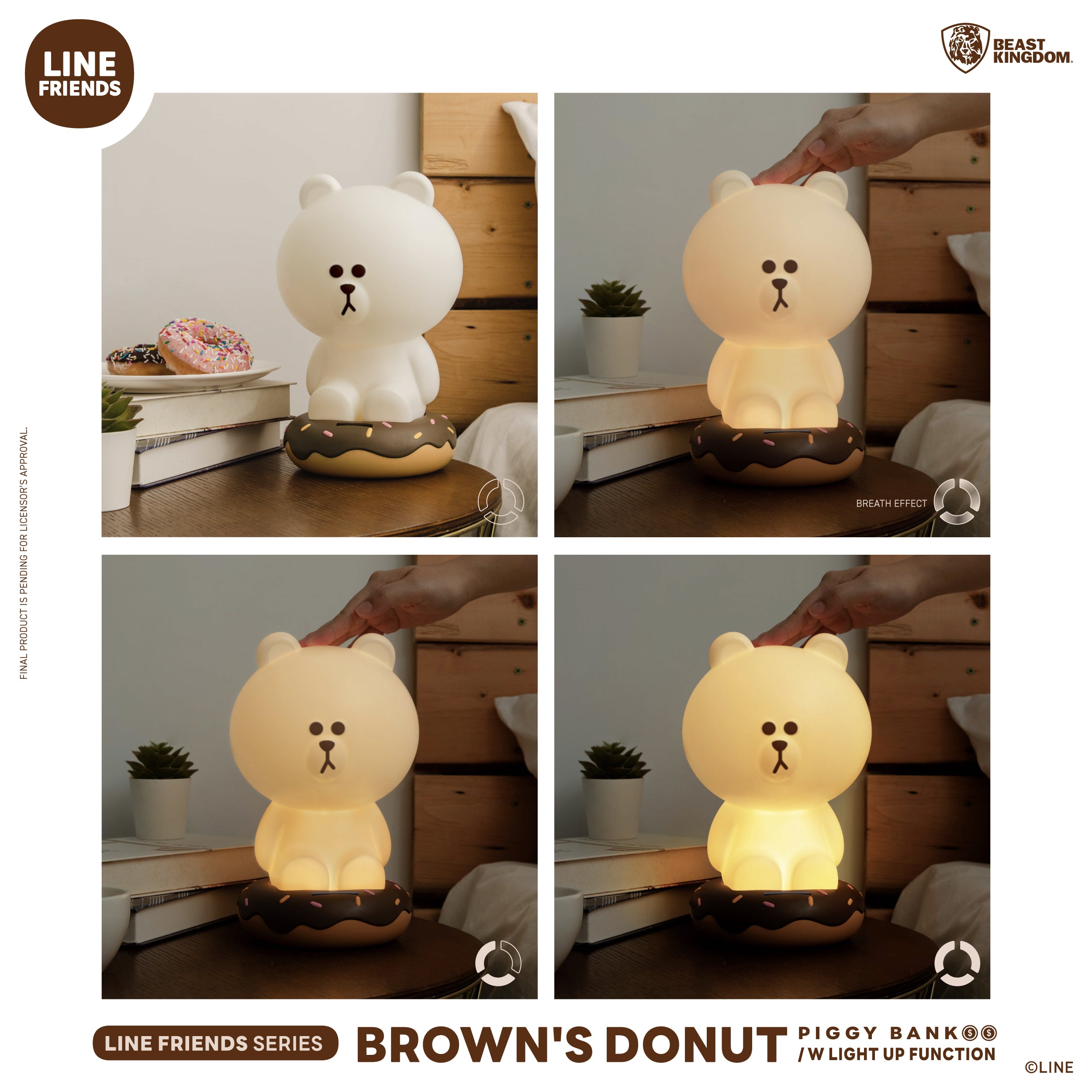 PRE-ORDER LINE Friends - Brown's Donut Piggy Bank w/ Light Up Function