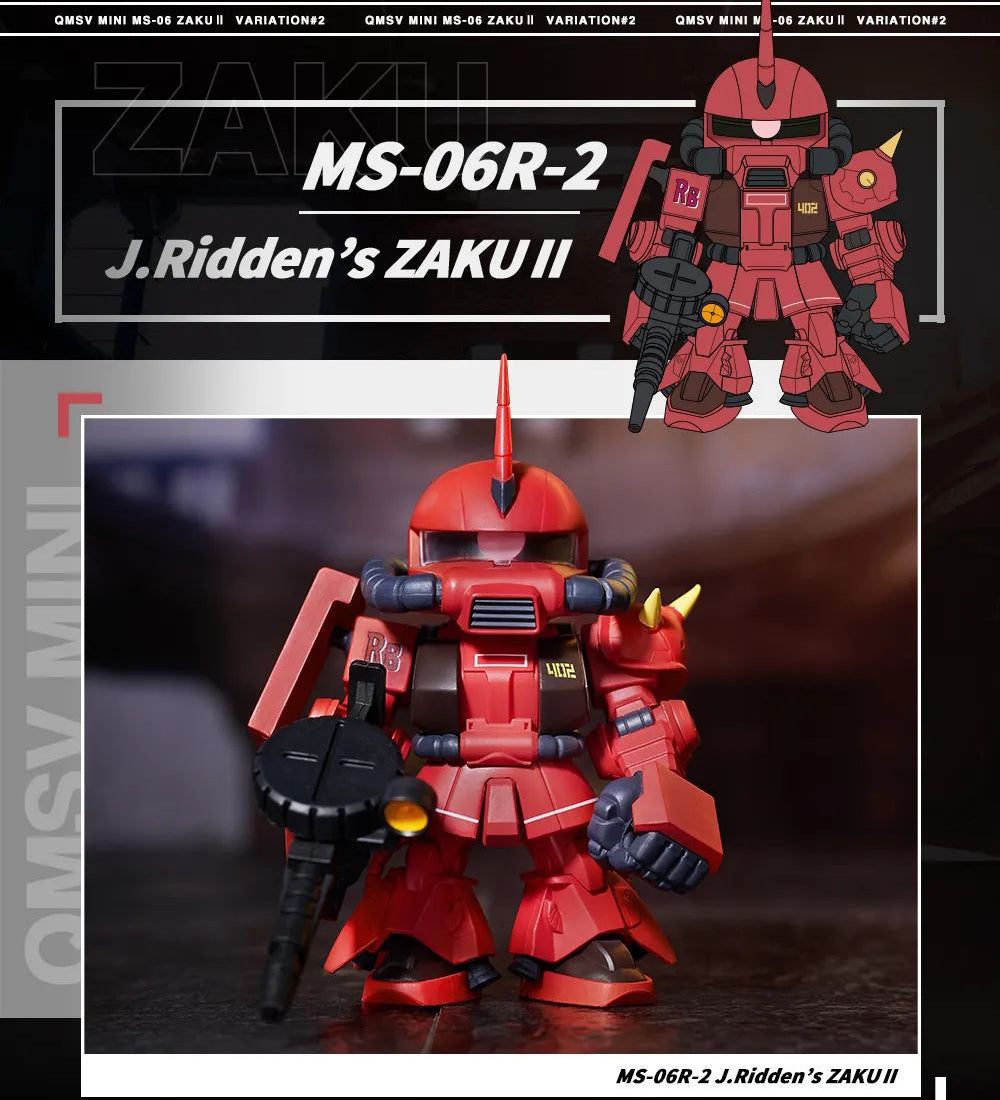 PRE-ORDER Bandai - QMSV Mini - MS-06 Zaku II Series 2 [Box of 8]
