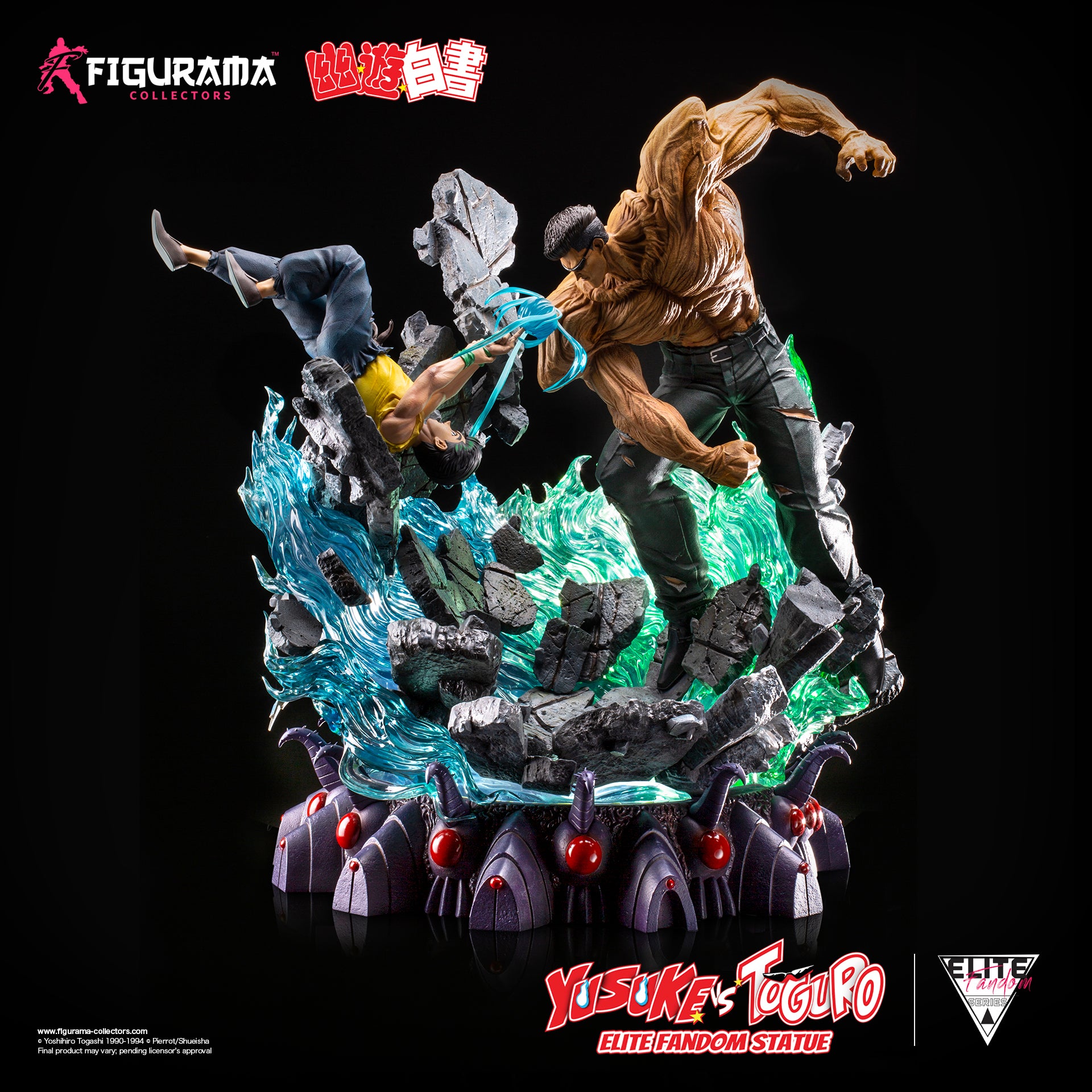 PRE-ORDER Figurama Collectors - Elite Fandom Statue - Yu Yu Hakusho - Yusuke Urameshi Vs. Toguro Younger 1/6