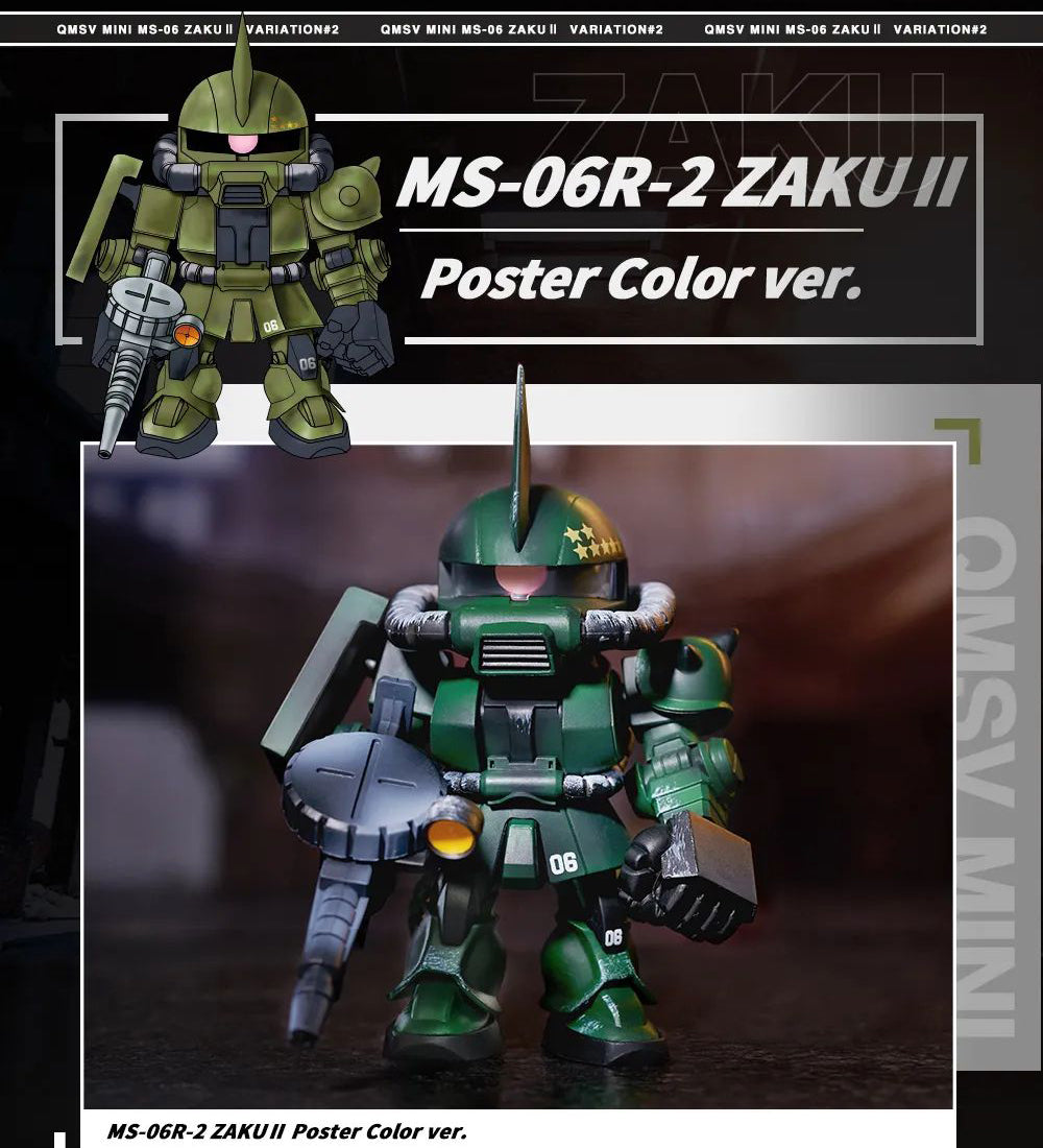 PRE-ORDER Bandai - QMSV Mini - MS-06 Zaku II Series 2 [Box of 8]
