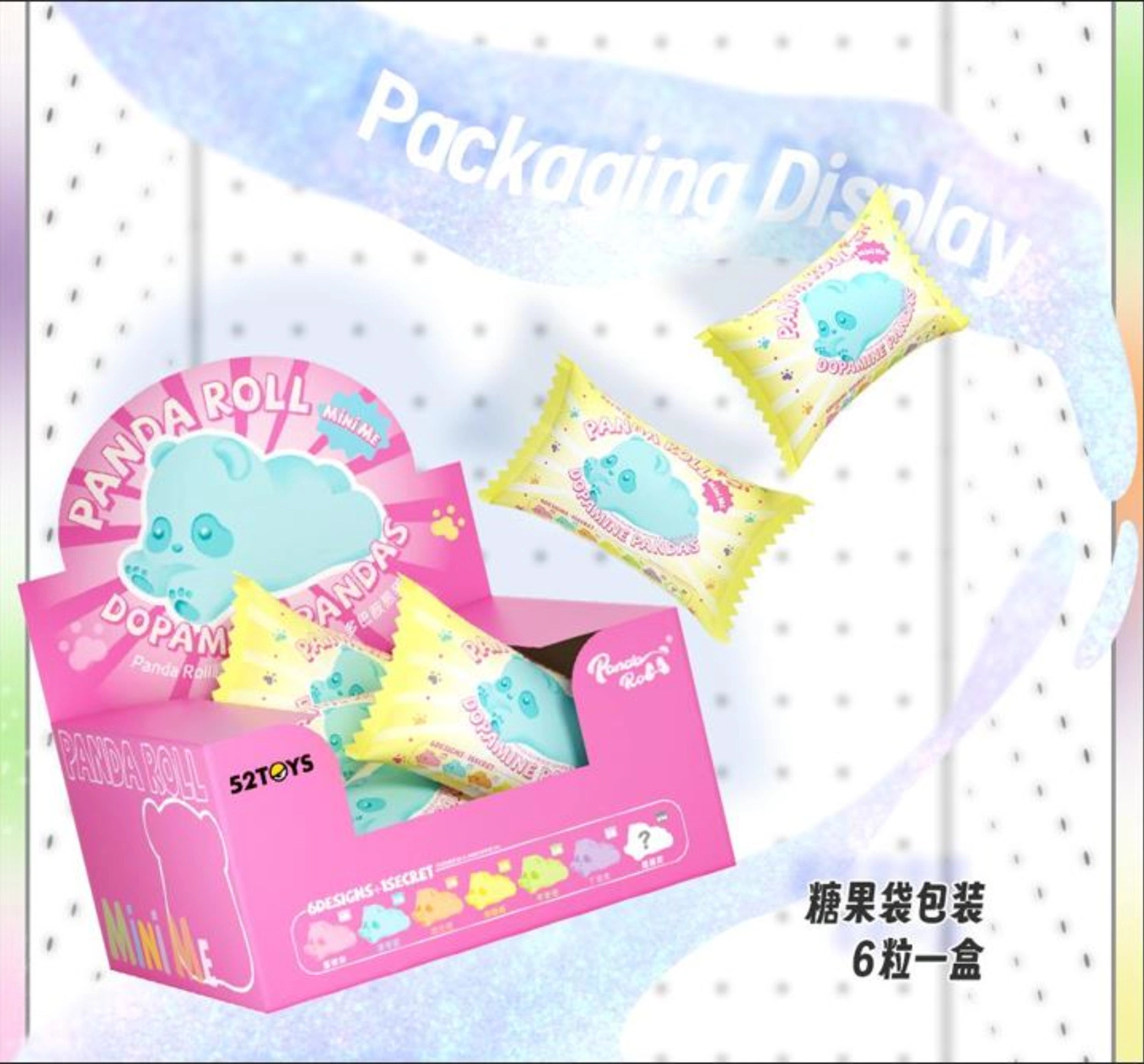 PRE-ORDER 52Toys - Panda Roll - Dopamine Pandas [Box of 6]