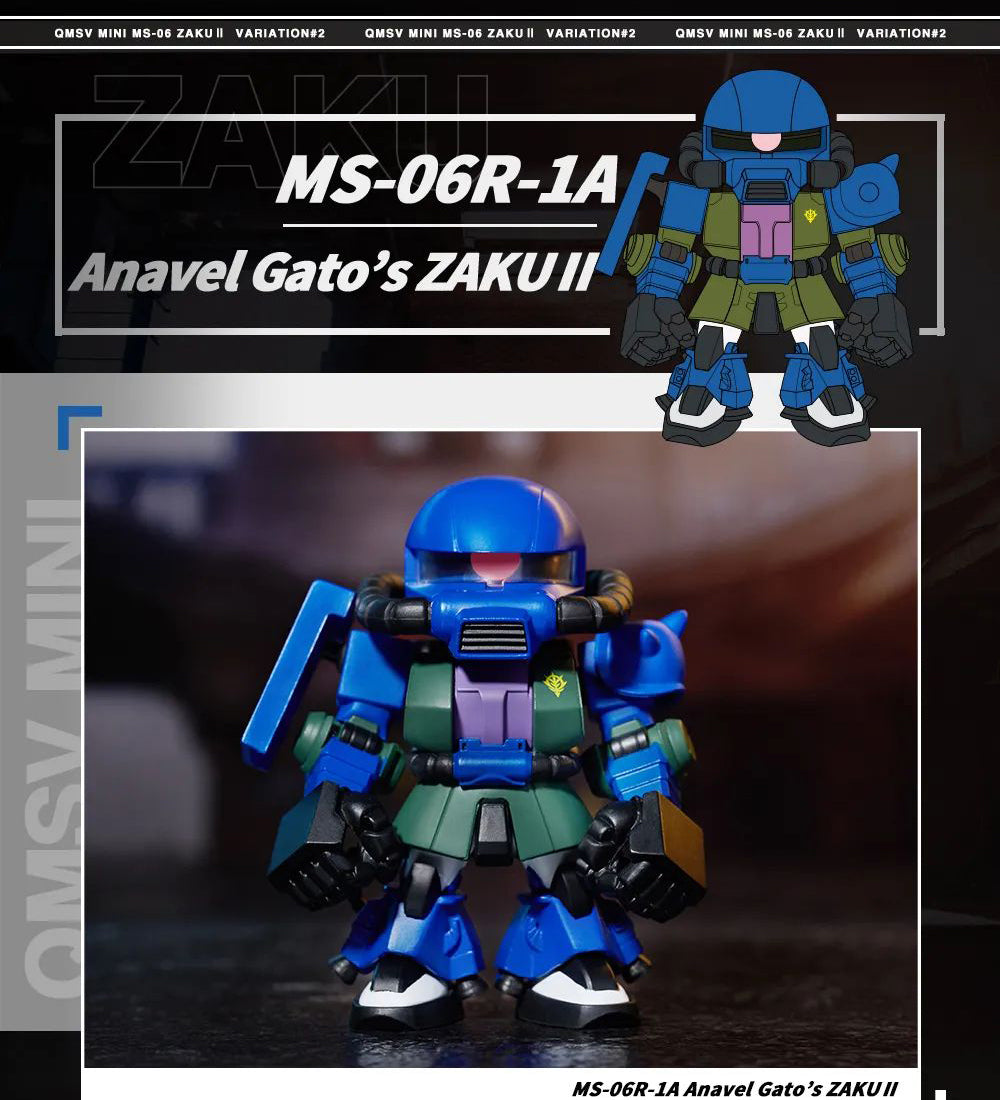 PRE-ORDER Bandai - QMSV Mini - MS-06 Zaku II Series 2 [Box of 8]