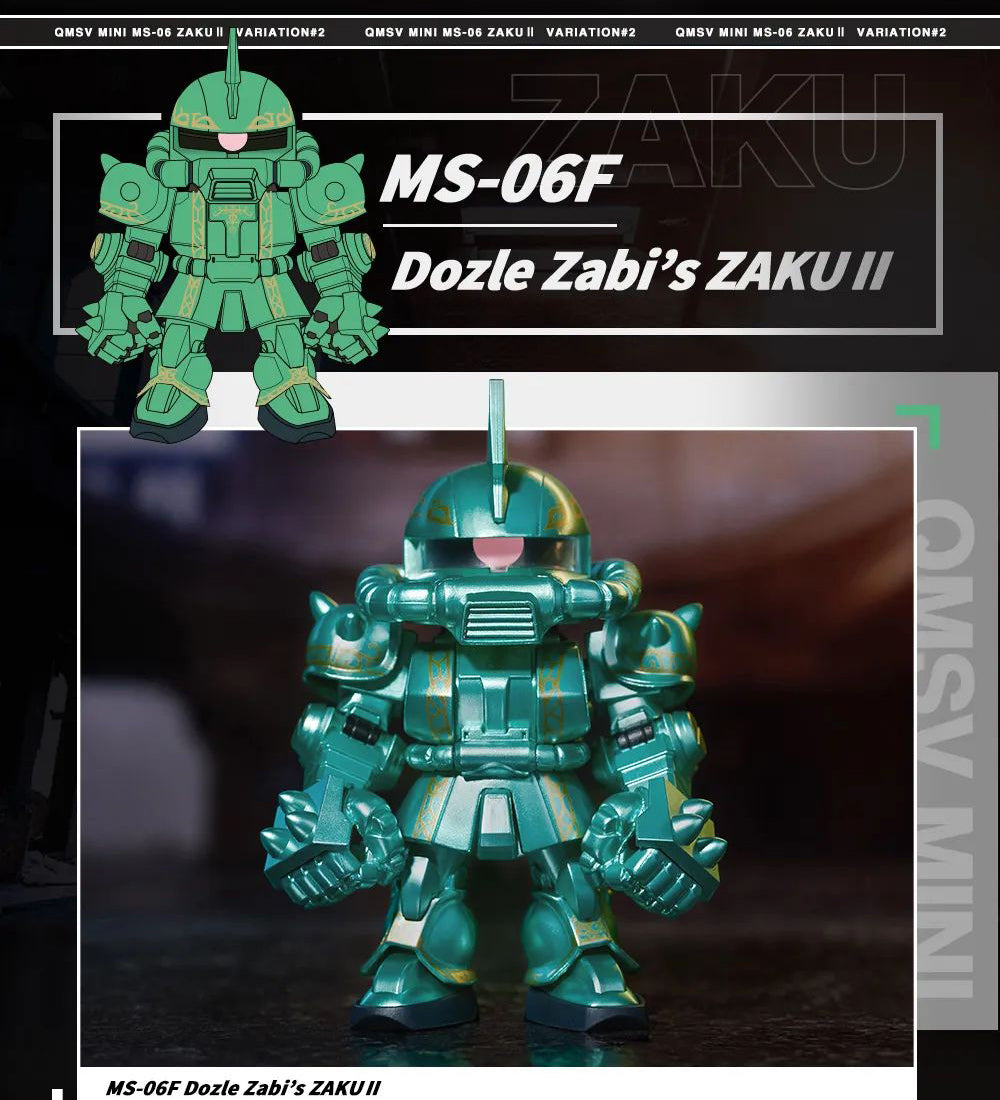 PRE-ORDER Bandai - QMSV Mini - MS-06 Zaku II Series 2 [Box of 8]