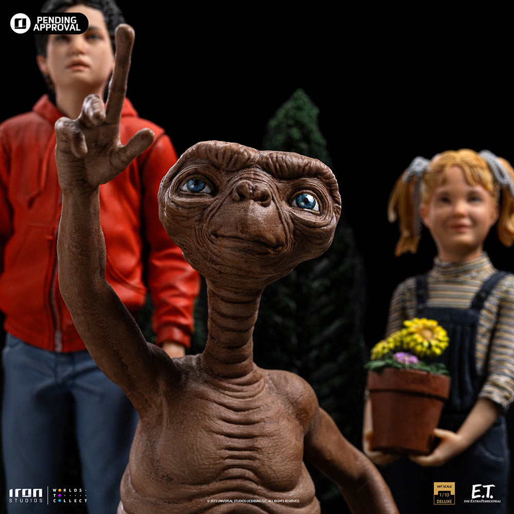 PRE-ORDER Iron Studios - Deluxe Art Scale - E.T. - E.T., Elliot and Gertie 1/10