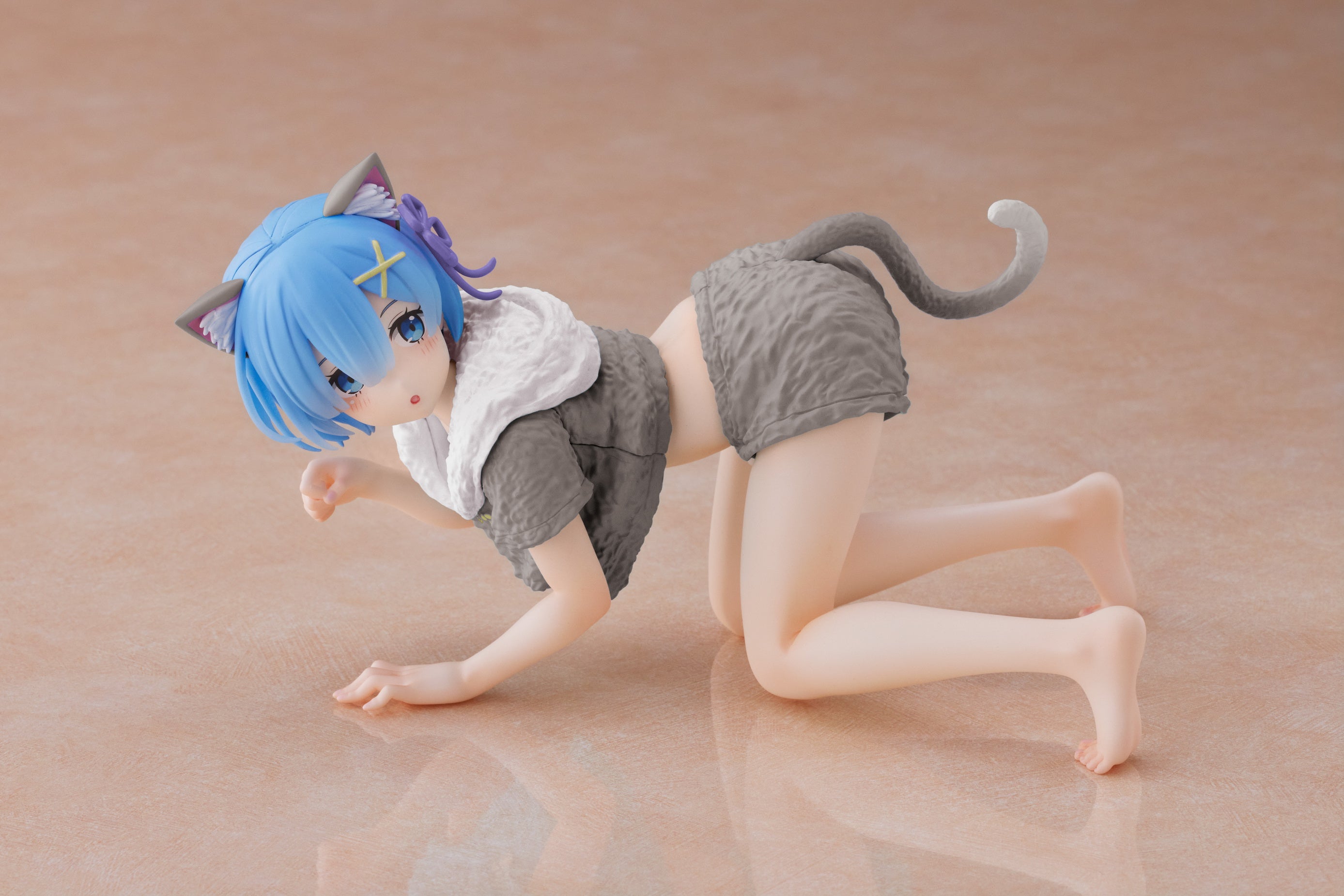 PRE-ORDER Taito - Re:ZERO -Starting Life in Another World- Desktop Cute Figure - Rem: Cat Roomwear Ver. Renewal Edition