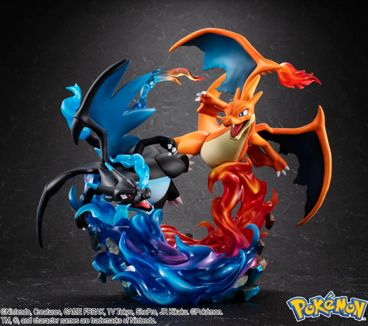 PRE-ORDER MegaHouse - G.E.M. EX Series - Pokémon - Mega Charizard X & Mega Charizard Y