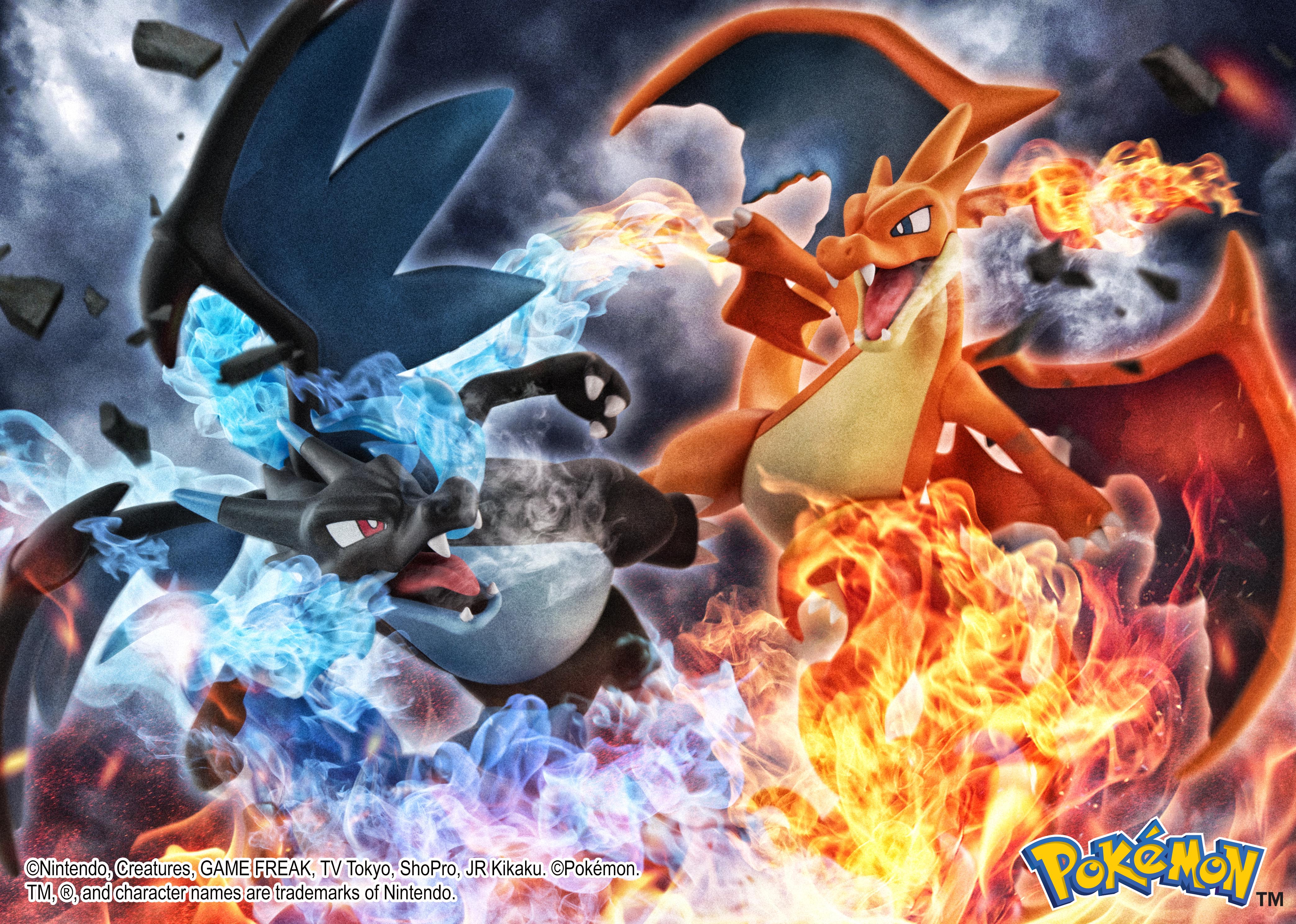 PRE-ORDER MegaHouse - G.E.M. EX Series - Pokémon - Mega Charizard X & Mega Charizard Y
