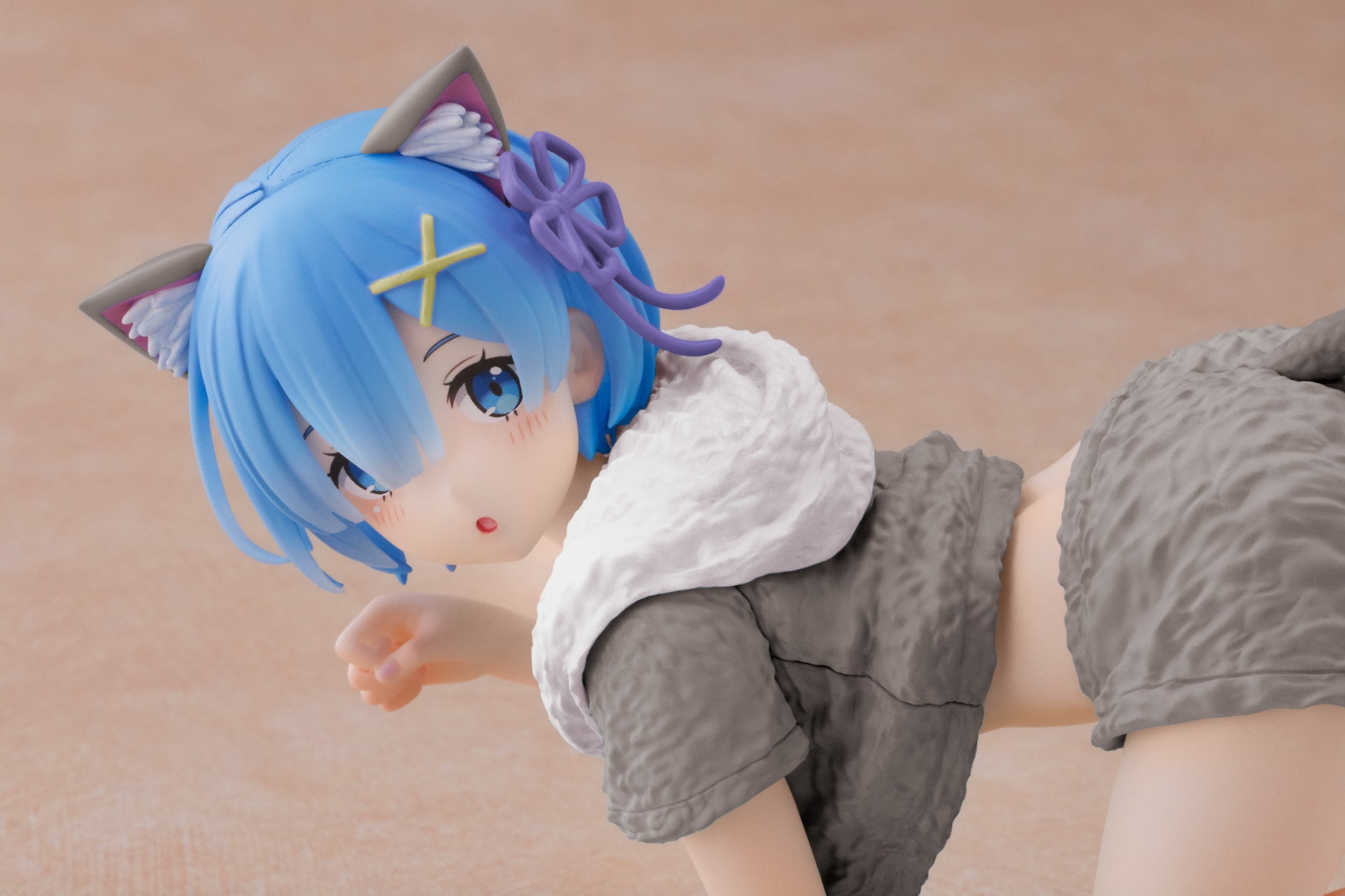 PRE-ORDER Taito - Re:ZERO -Starting Life in Another World- Desktop Cute Figure - Rem: Cat Roomwear Ver. Renewal Edition