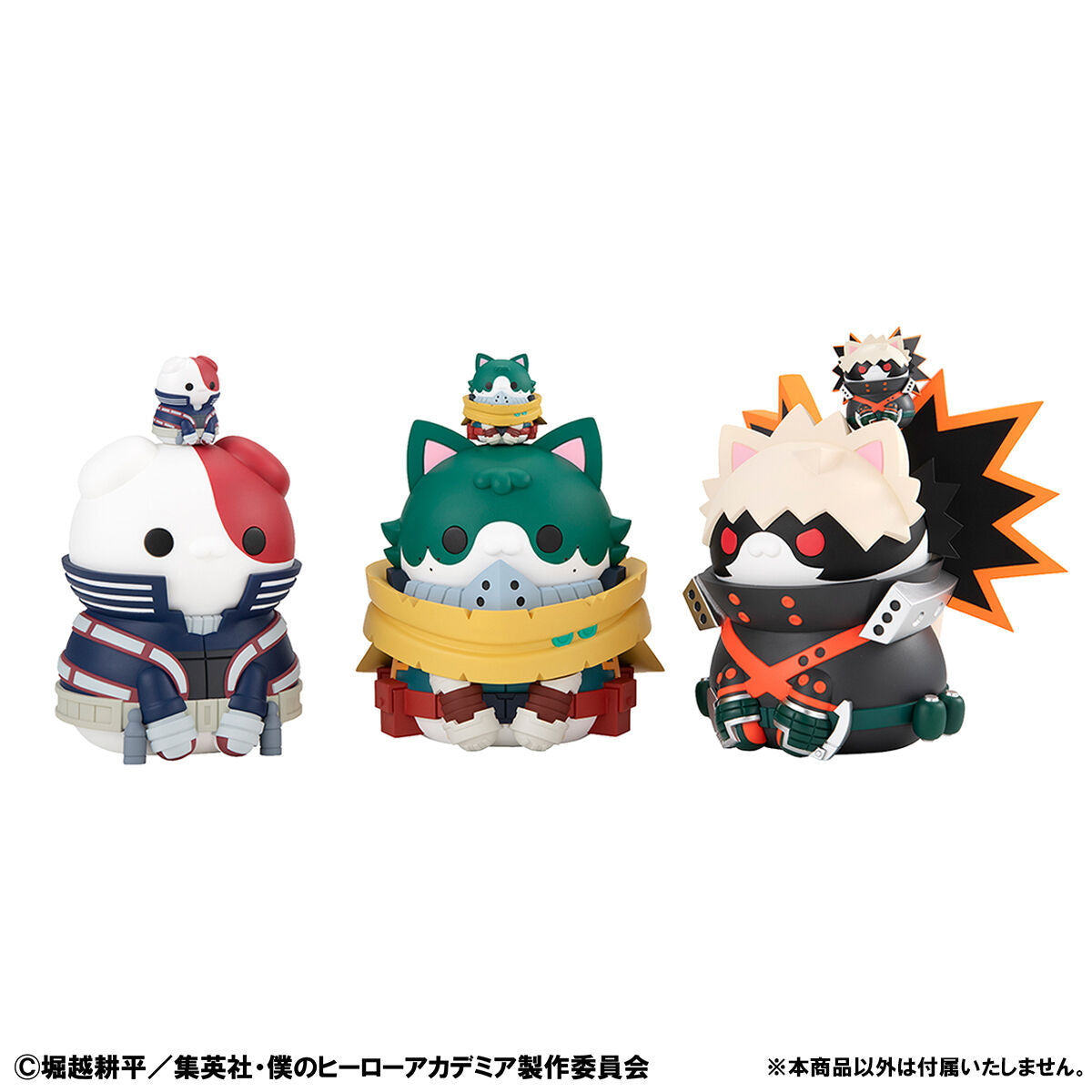 PRE-ORDER MegaHouse - MEGA CAT PROJECT - My Hero Academia - Nyanto! The Big Heroaca Cats Series - Midoriya & Bakugo & Todoroki Set [EXCLUSIVE]