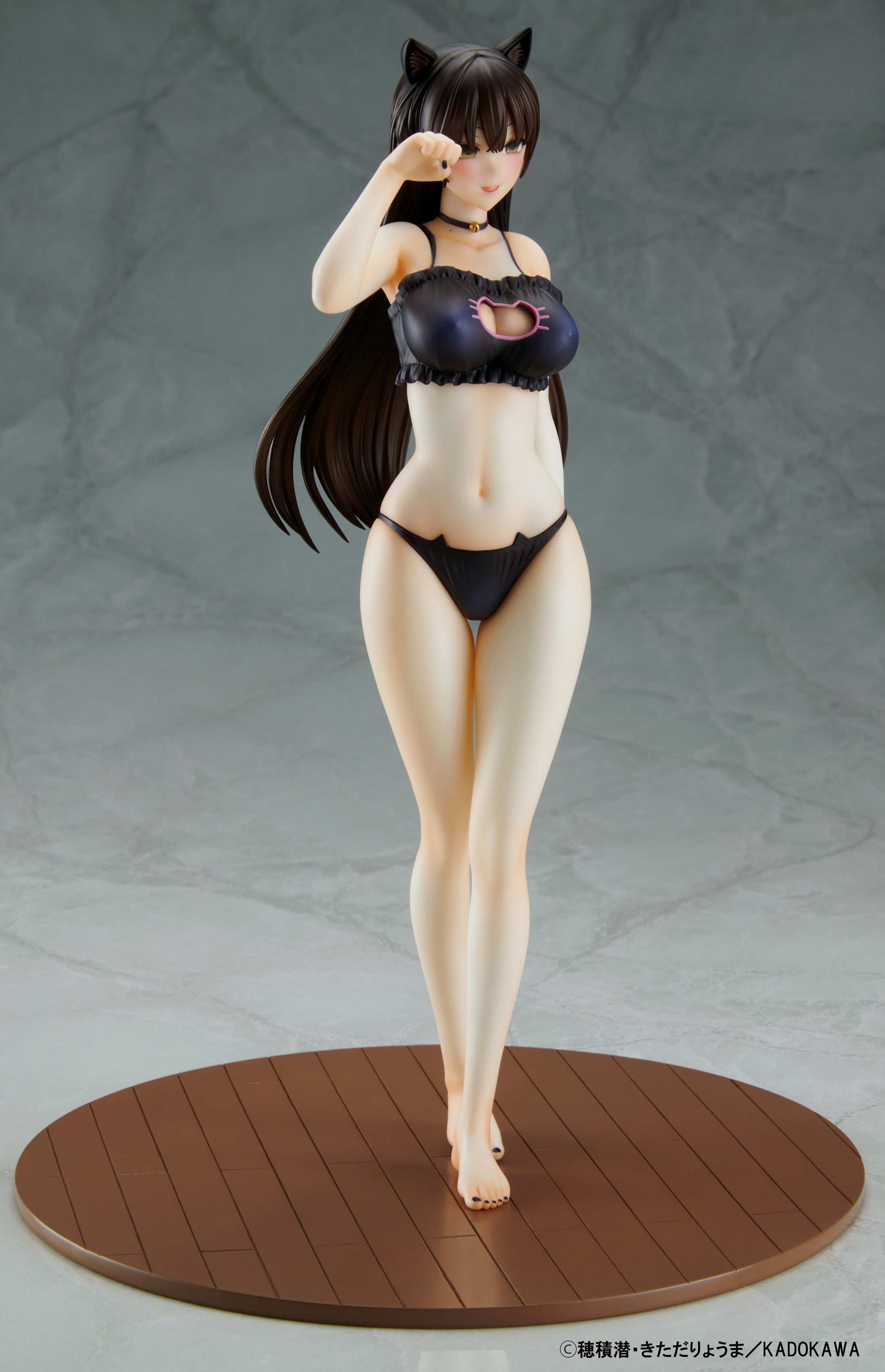 PRE-ORDER Kaitendo - The Story of a Manga Artist Who Was Imprisoned by a Strange High School Girl - Konata: Competition Swimsuit & Cat Lingerie Costume Set 1/6
