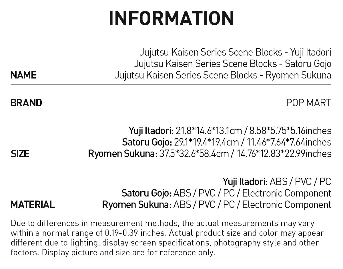 BACK-ORDER POP MART - Jujutsu Kaisen Series: Domain Expansion - Scene Blocks - Yuji Itadori
