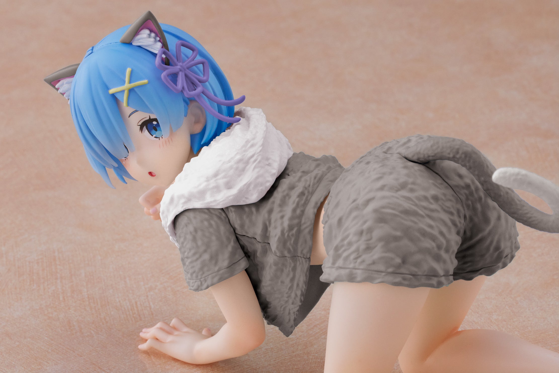 PRE-ORDER Taito - Re:ZERO -Starting Life in Another World- Desktop Cute Figure - Rem: Cat Roomwear Ver. Renewal Edition