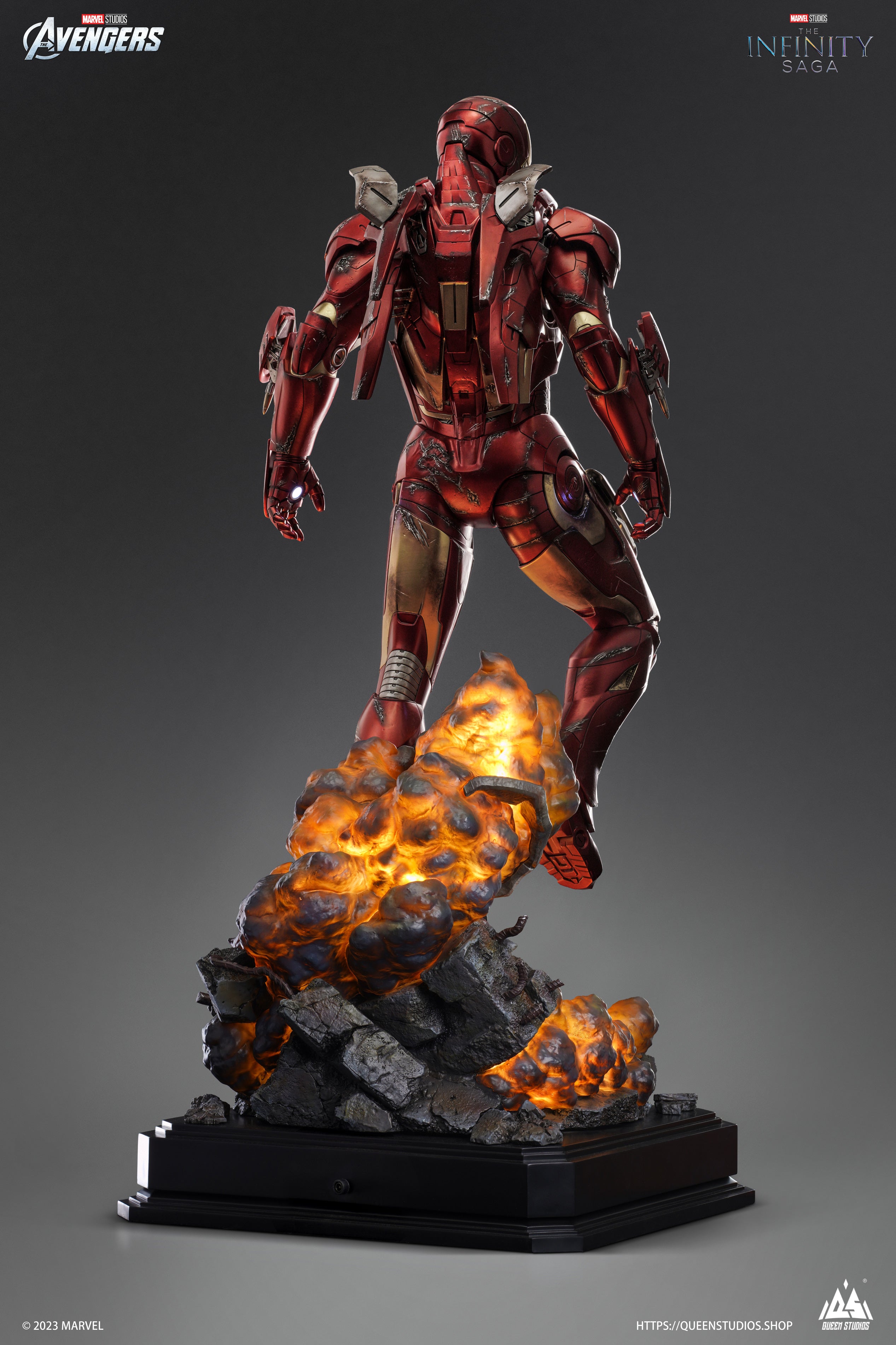 PRE-ORDER Queen Studios - The Avengers - Iron Man Mark 7: Battle Damaged 1/3