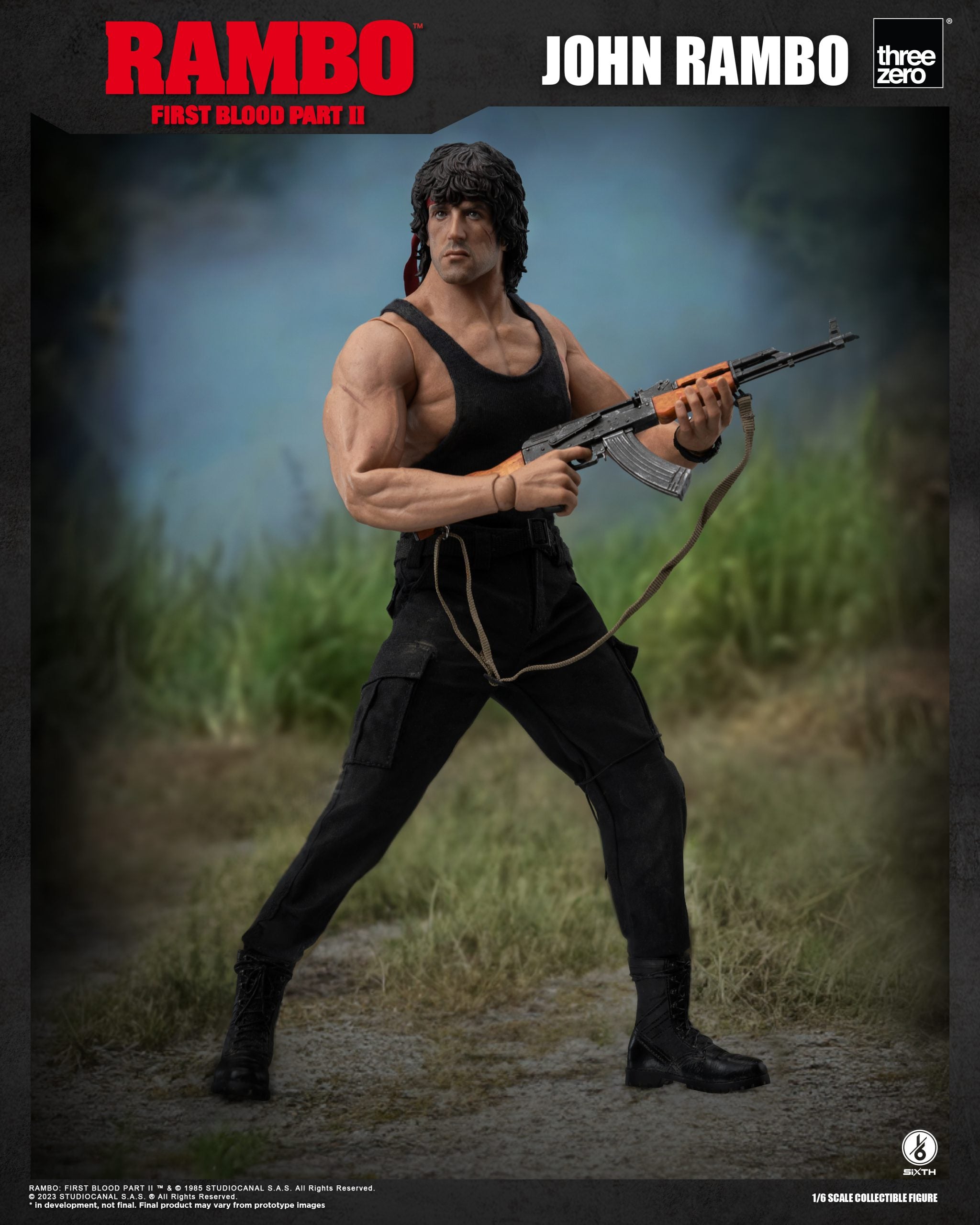 PRE-ORDER threezero - Rambo: First Blood Part II - John Rambo 1/6