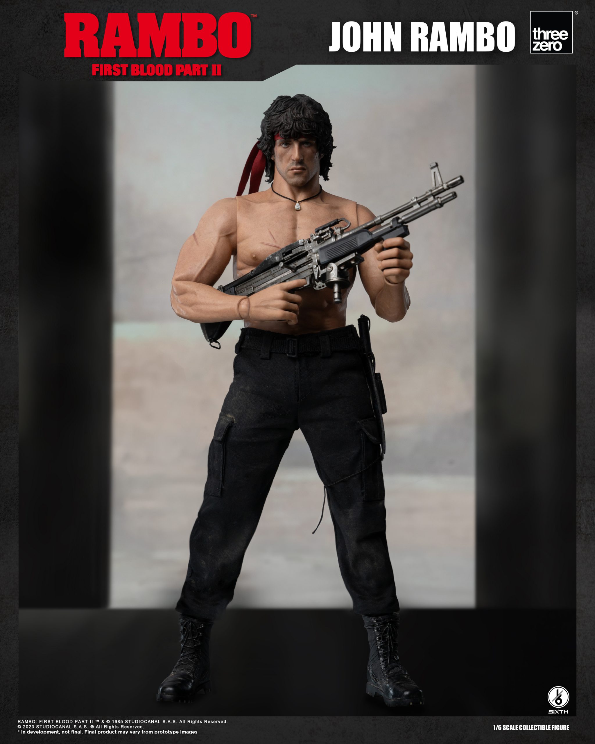 PRE-ORDER threezero - Rambo: First Blood Part II - John Rambo 1/6