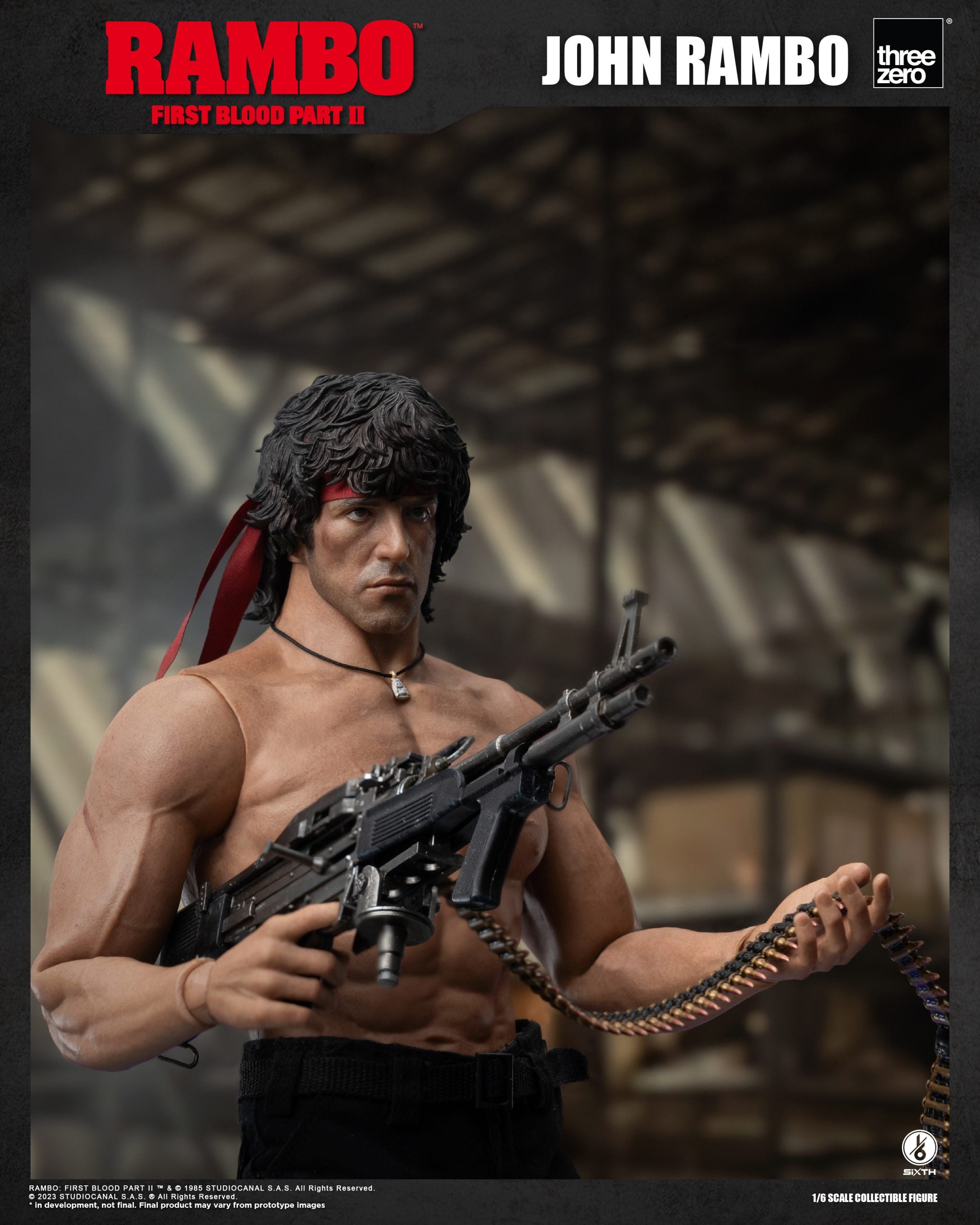PRE-ORDER threezero - Rambo: First Blood Part II - John Rambo 1/6