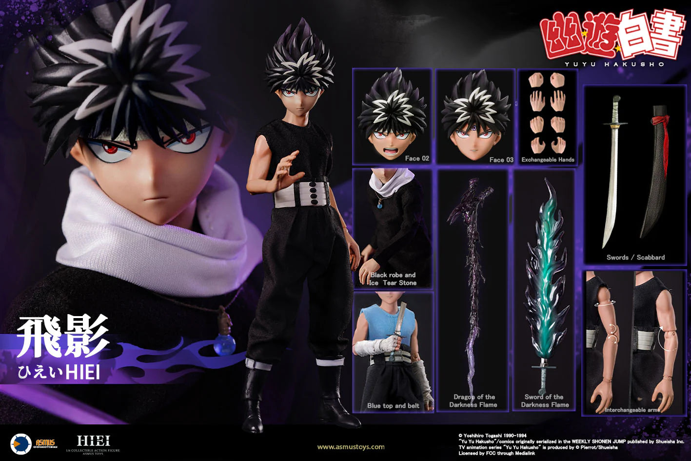 PRE-ORDER Asmus Toys - Yu Yu Hakusho - Hiei 1/6