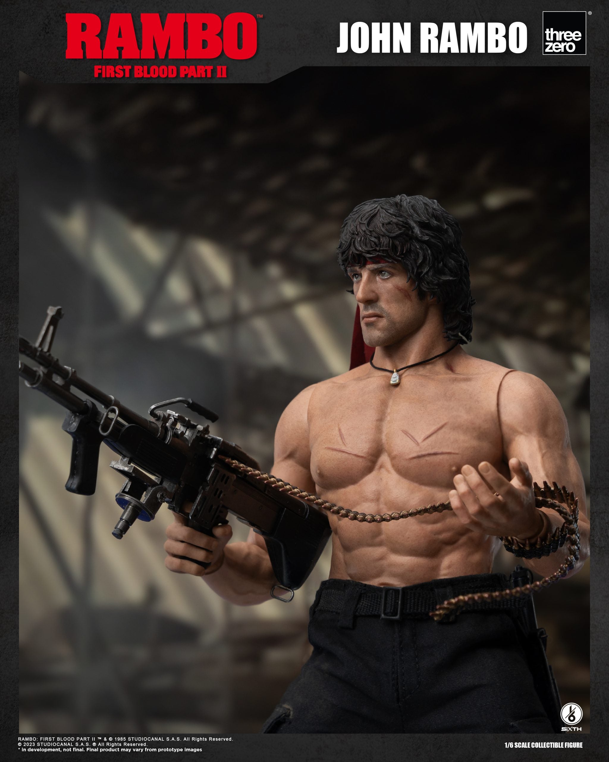 PRE-ORDER threezero - Rambo: First Blood Part II - John Rambo 1/6