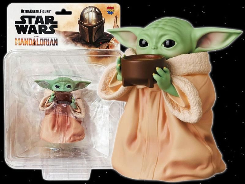 IN-STOCK Medicom Toy - Ultra Detail Figure - Star Wars: The Mandalorian - The Child (Grogu): Drink